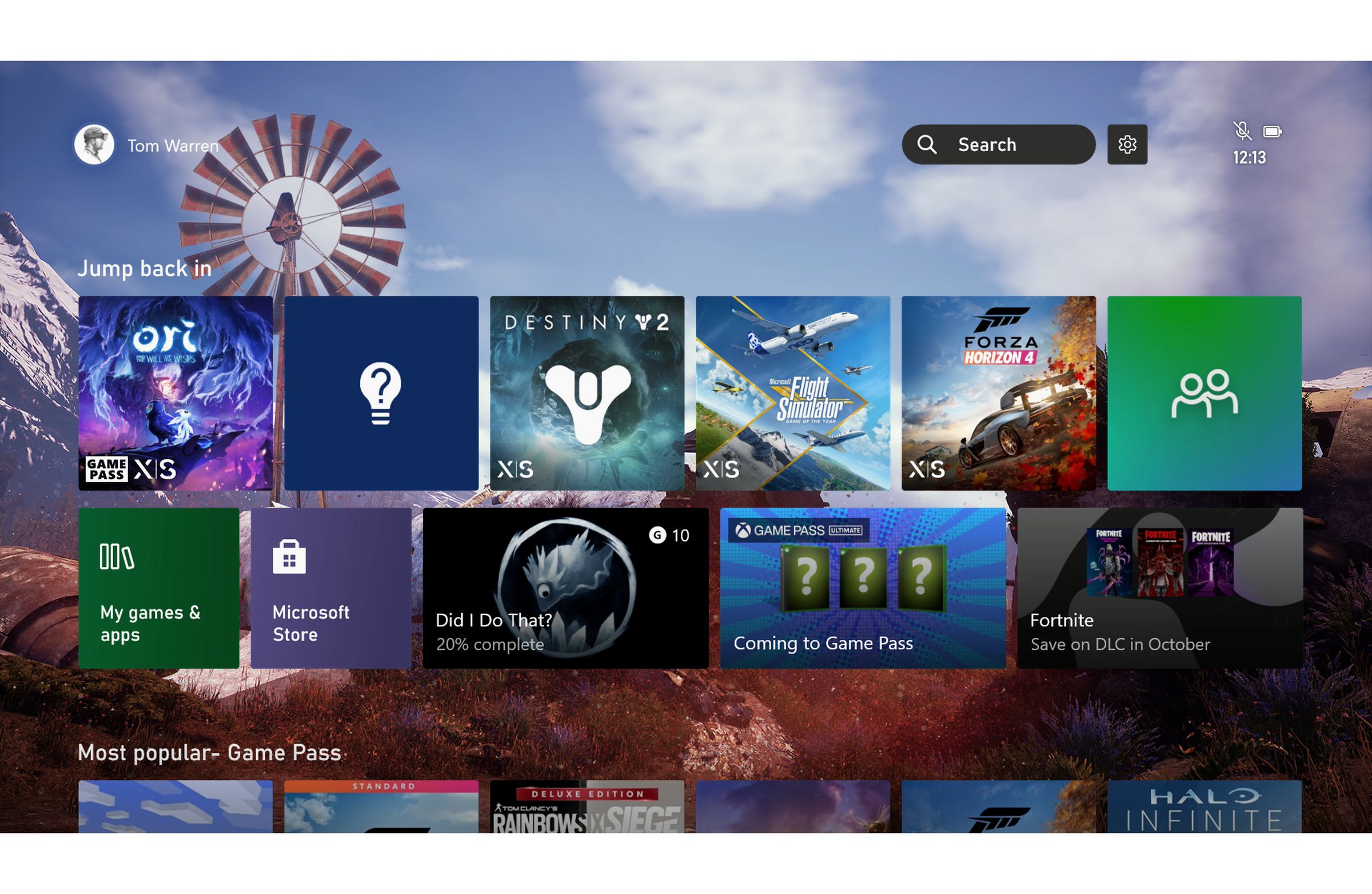 The new Xbox Home UI for 2023