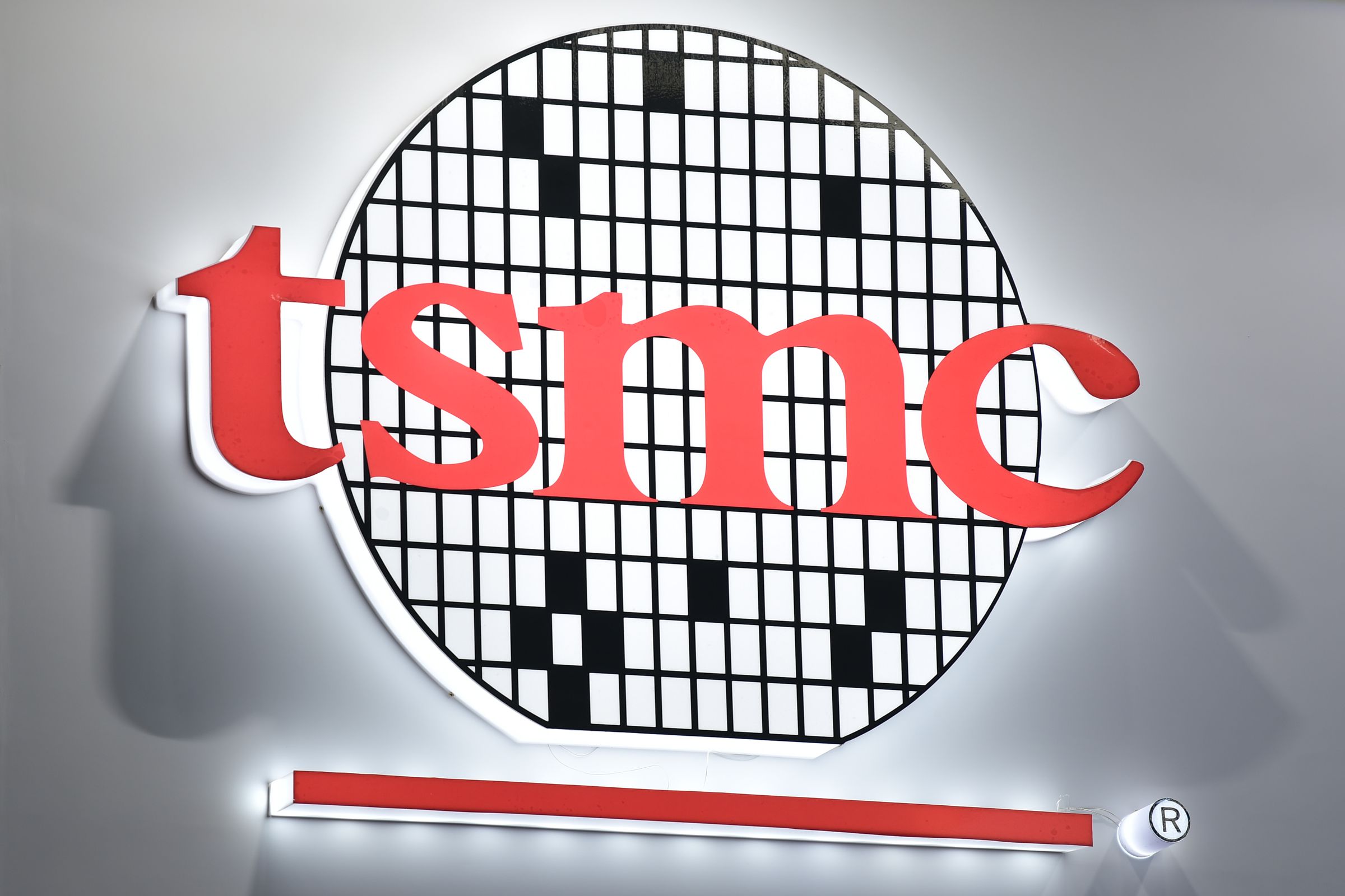 A logo of Taiwan Semiconductor Manufacturing Company (TSMC)