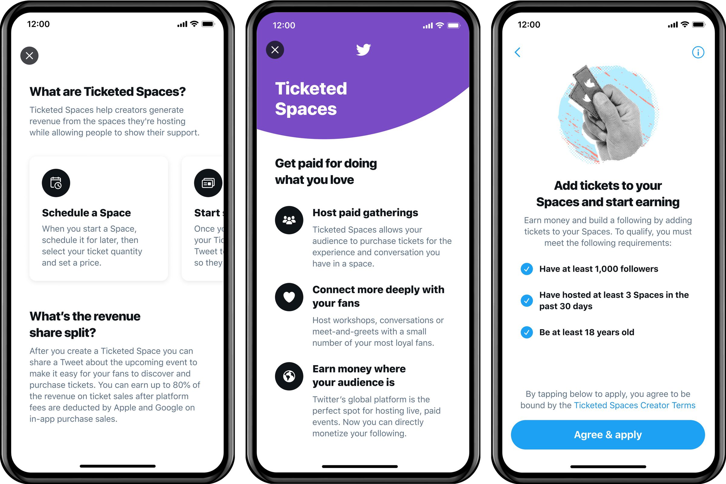 Twitter will launch its Ticketed Spaces in the next couple weeks.