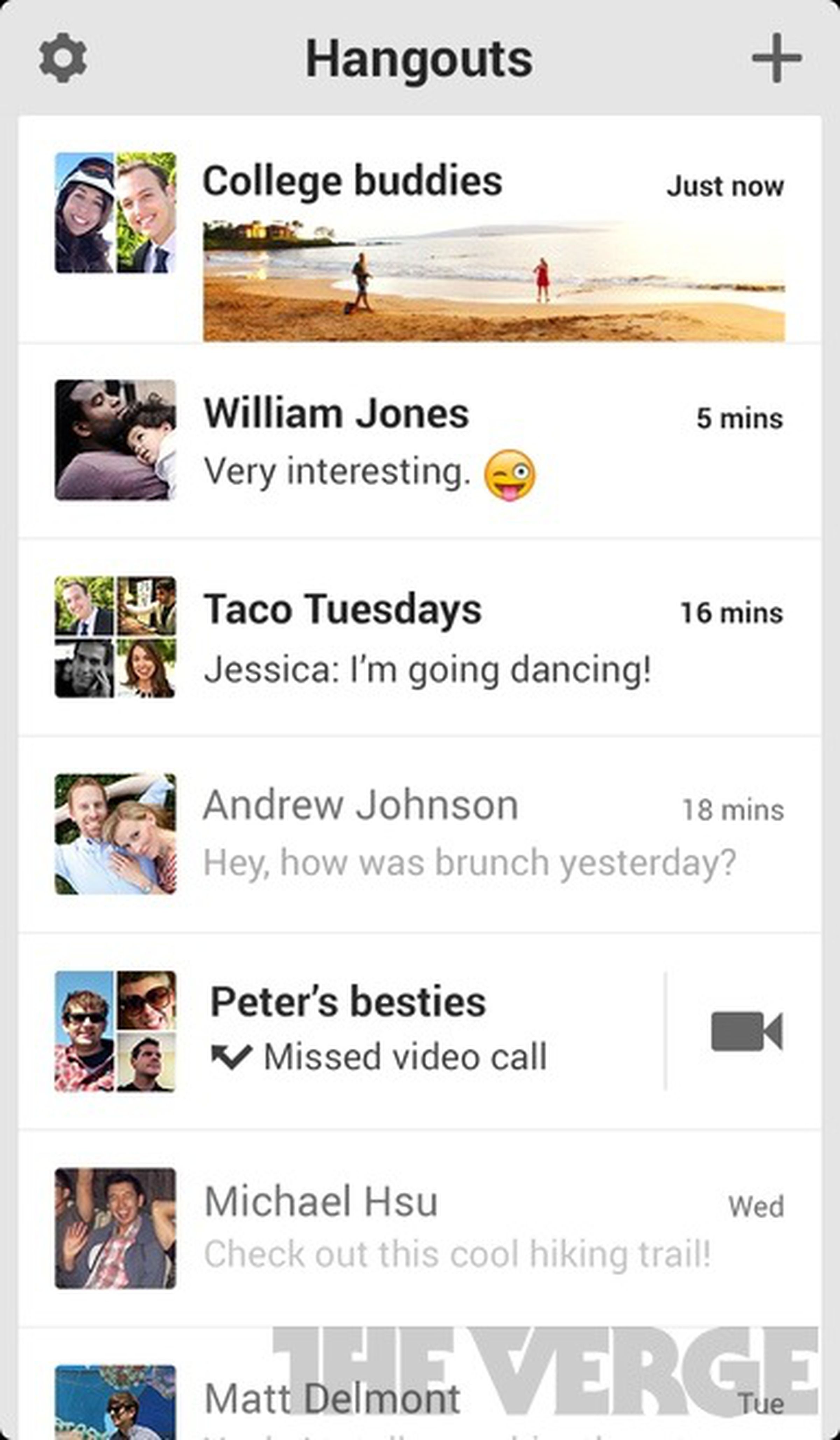 The new Google Hangouts (photos and screenshots)