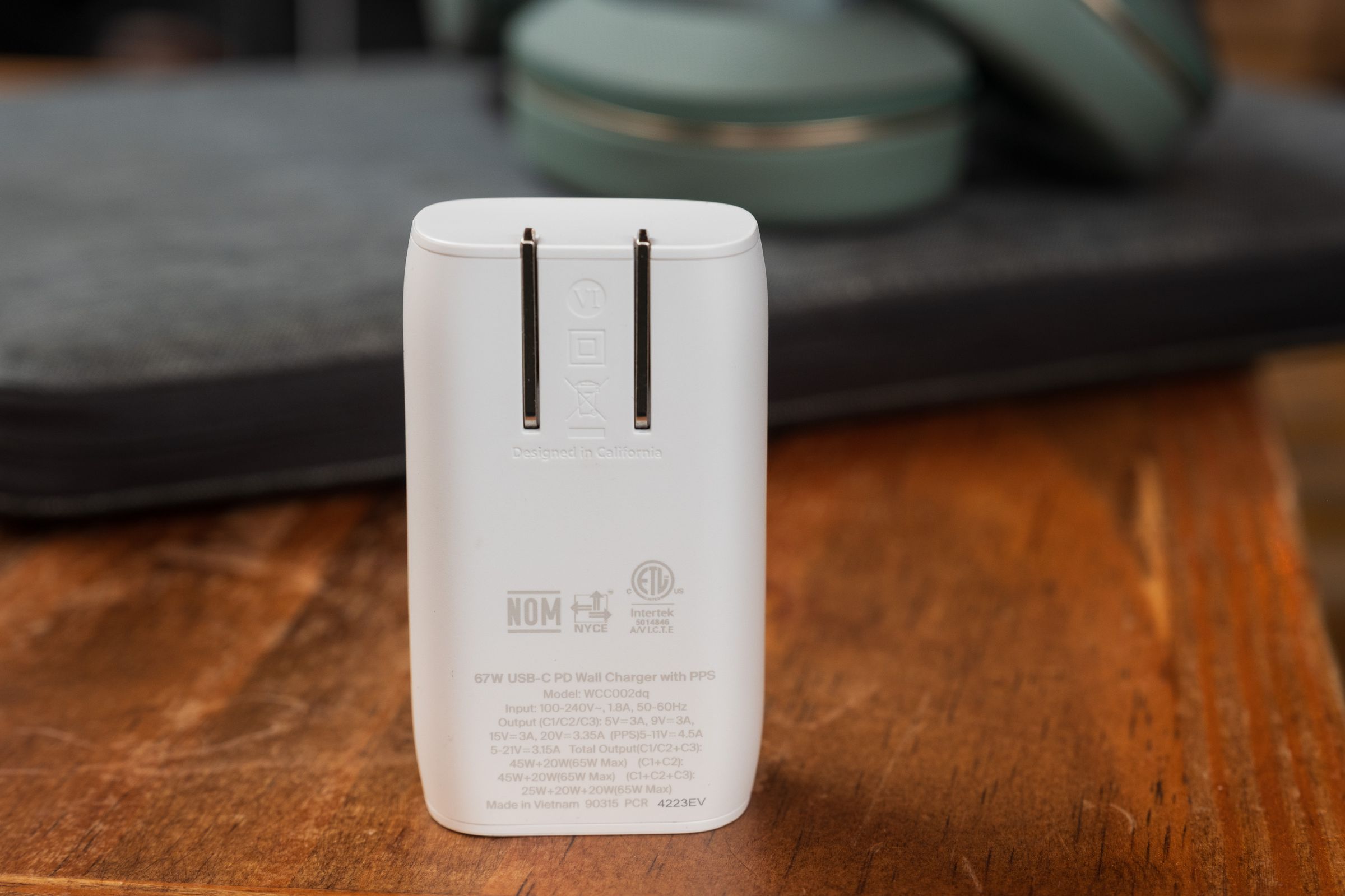 A photo of Belkin’s 67W three-port USB-C charger.