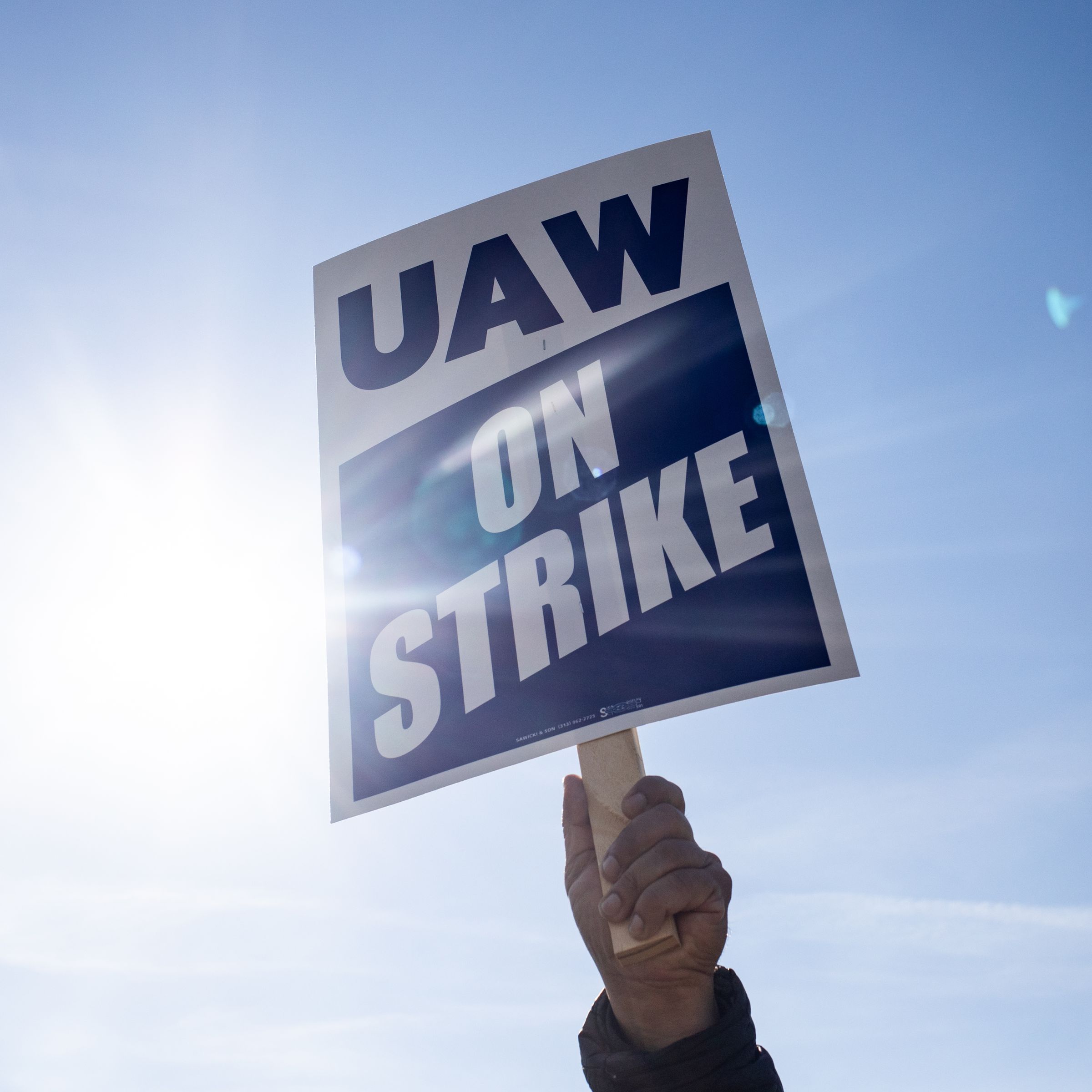 UAW strike sign