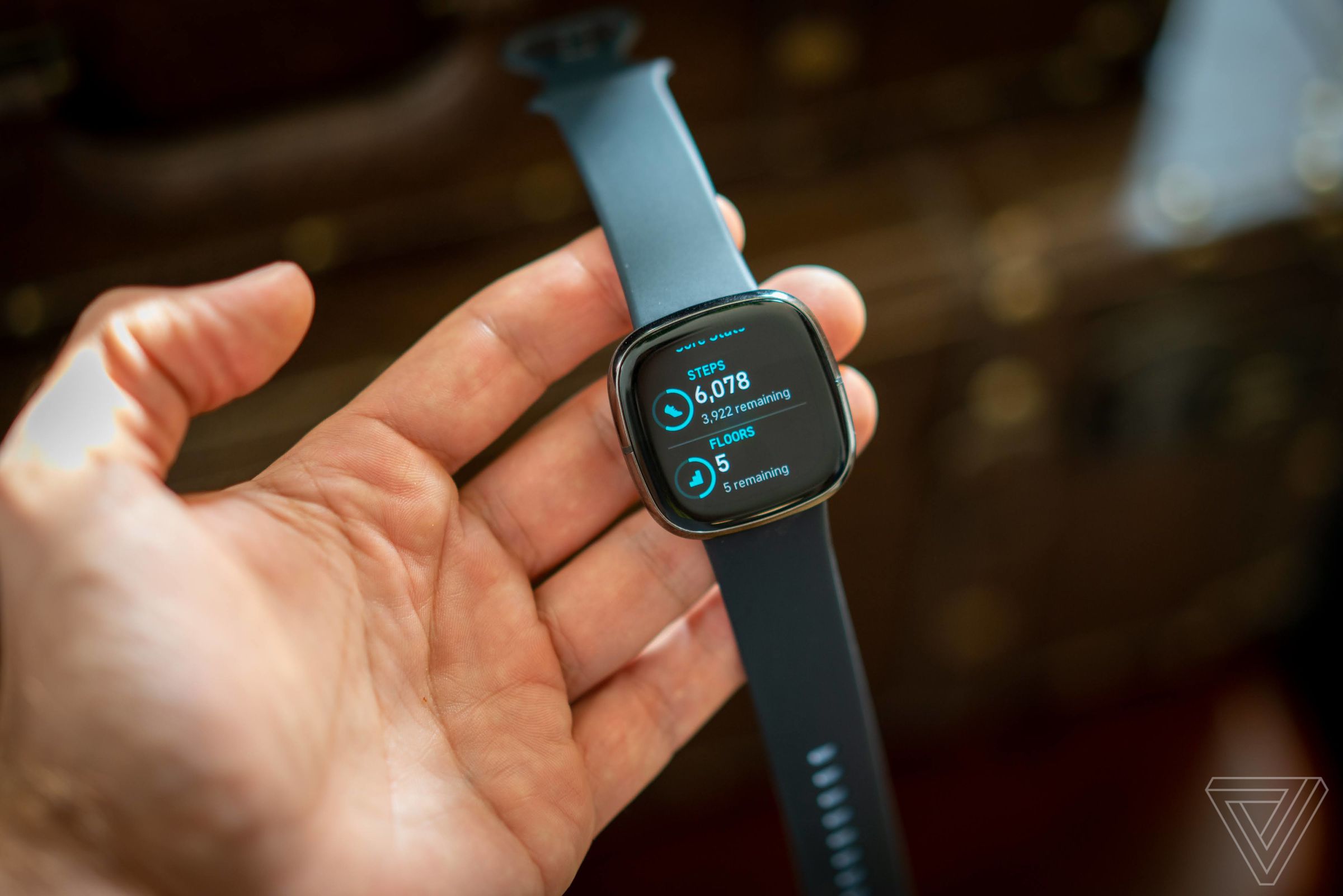 The Sense does what every Fitbit ever has done: counts your steps.