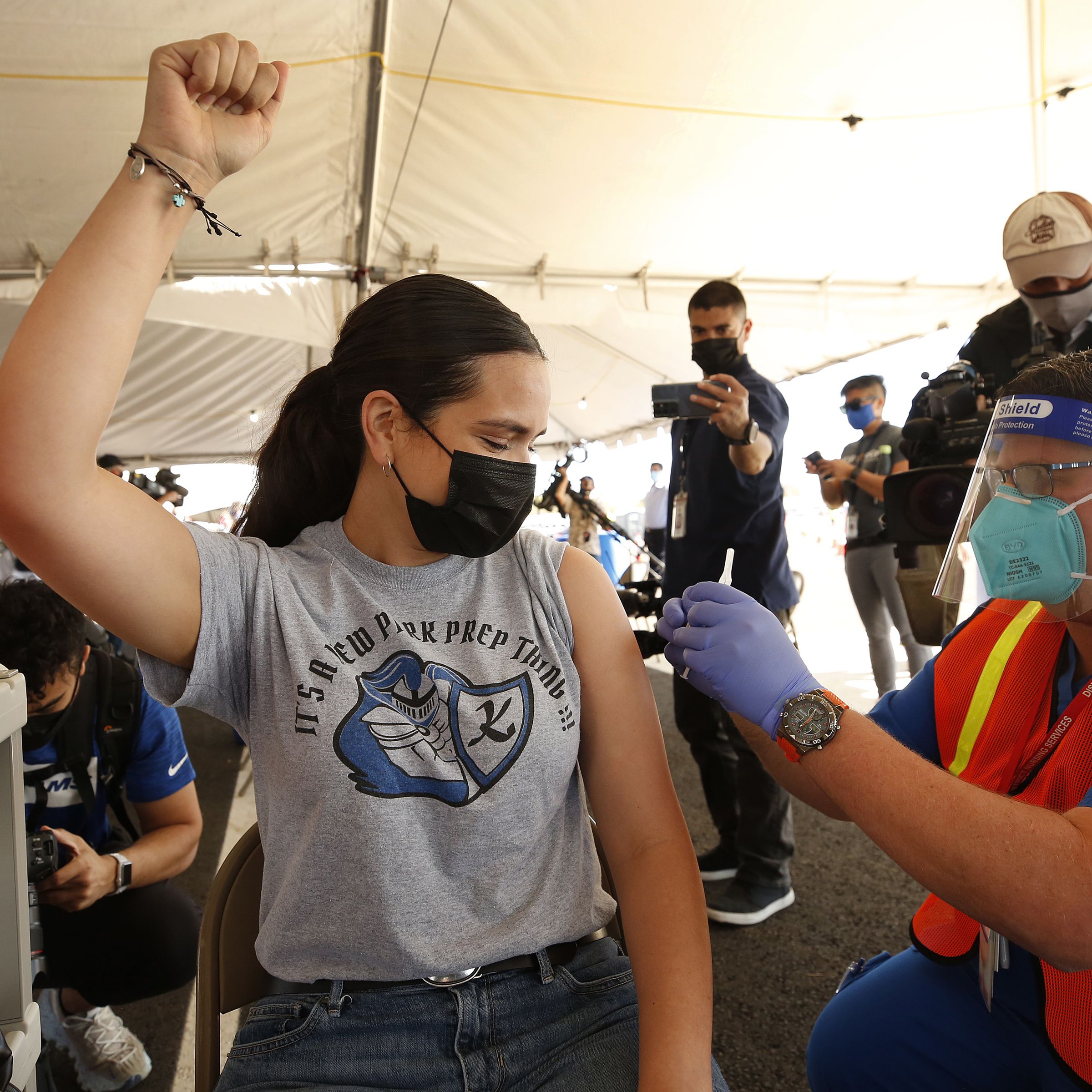 L.A. Unified opened the nations largest vaccination site specifically for education employees at SoFi stadium Monday morning using the Daily Pass, Los Angeles Unifieds new technology and data system that coordinates health checks, COVID tests and vaccinati