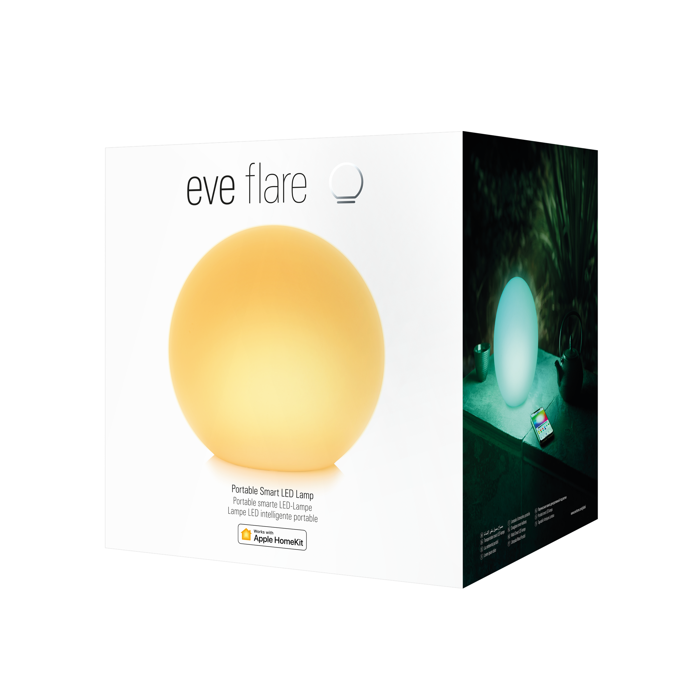 A box showing the Eve Flare portable lamp.