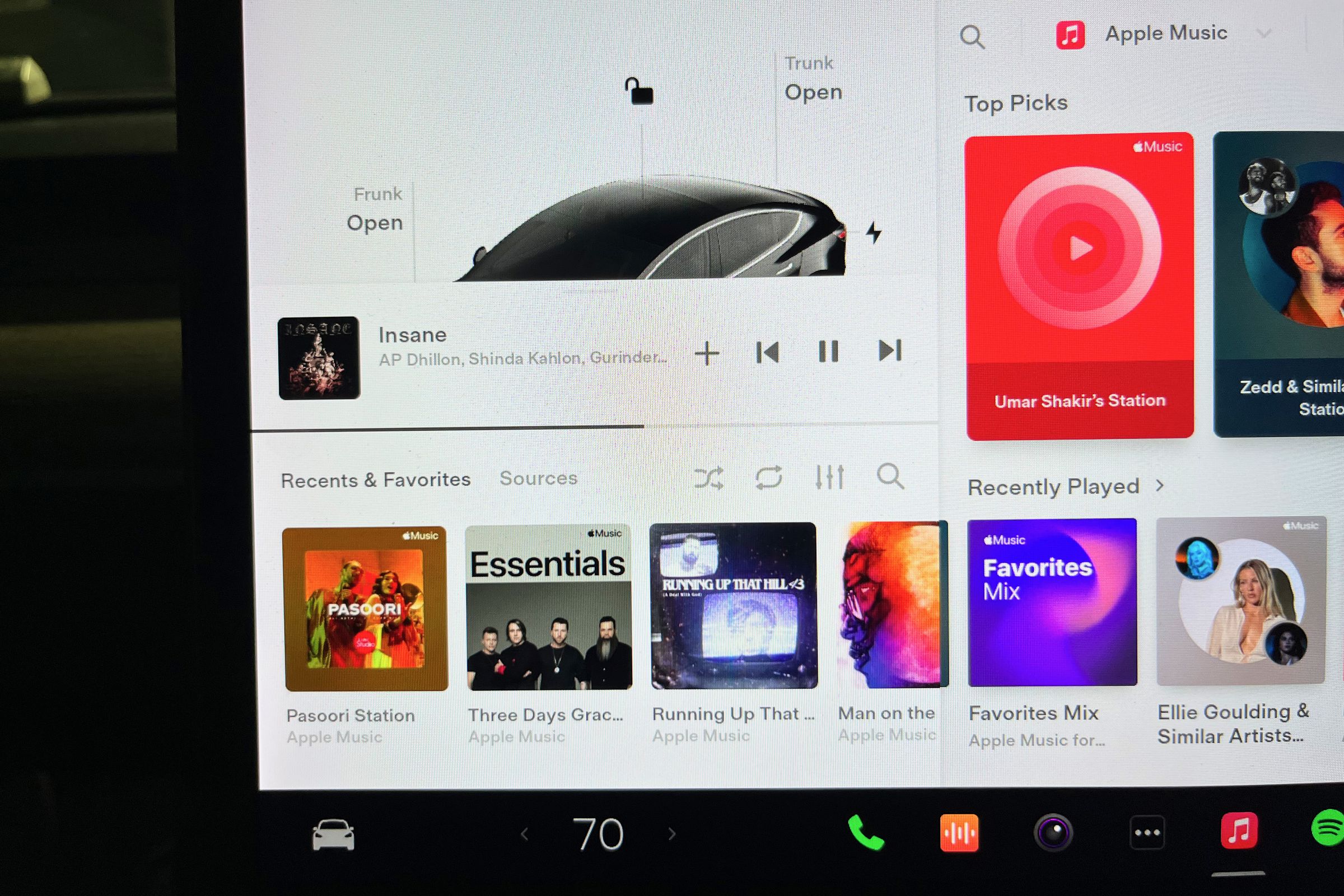 Ha!  Apple Music is finally in the Tesla!