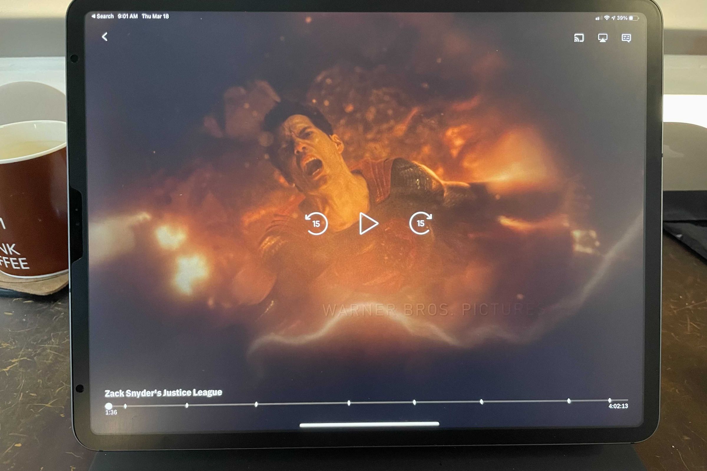 Zack Snyder’s Justice League on 12.9” iPad Pro