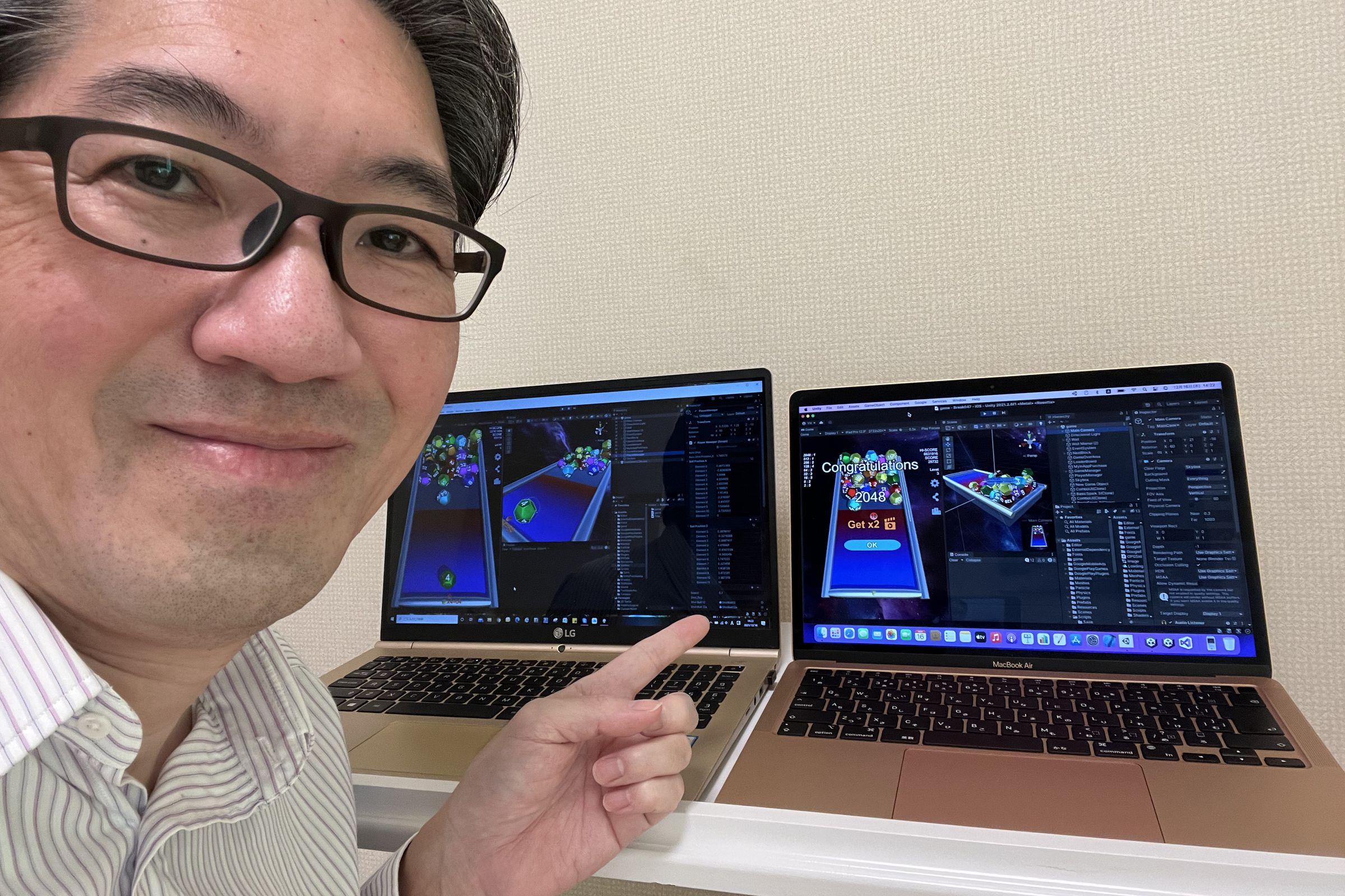 Yuji Naka showing off his solo-developer skills