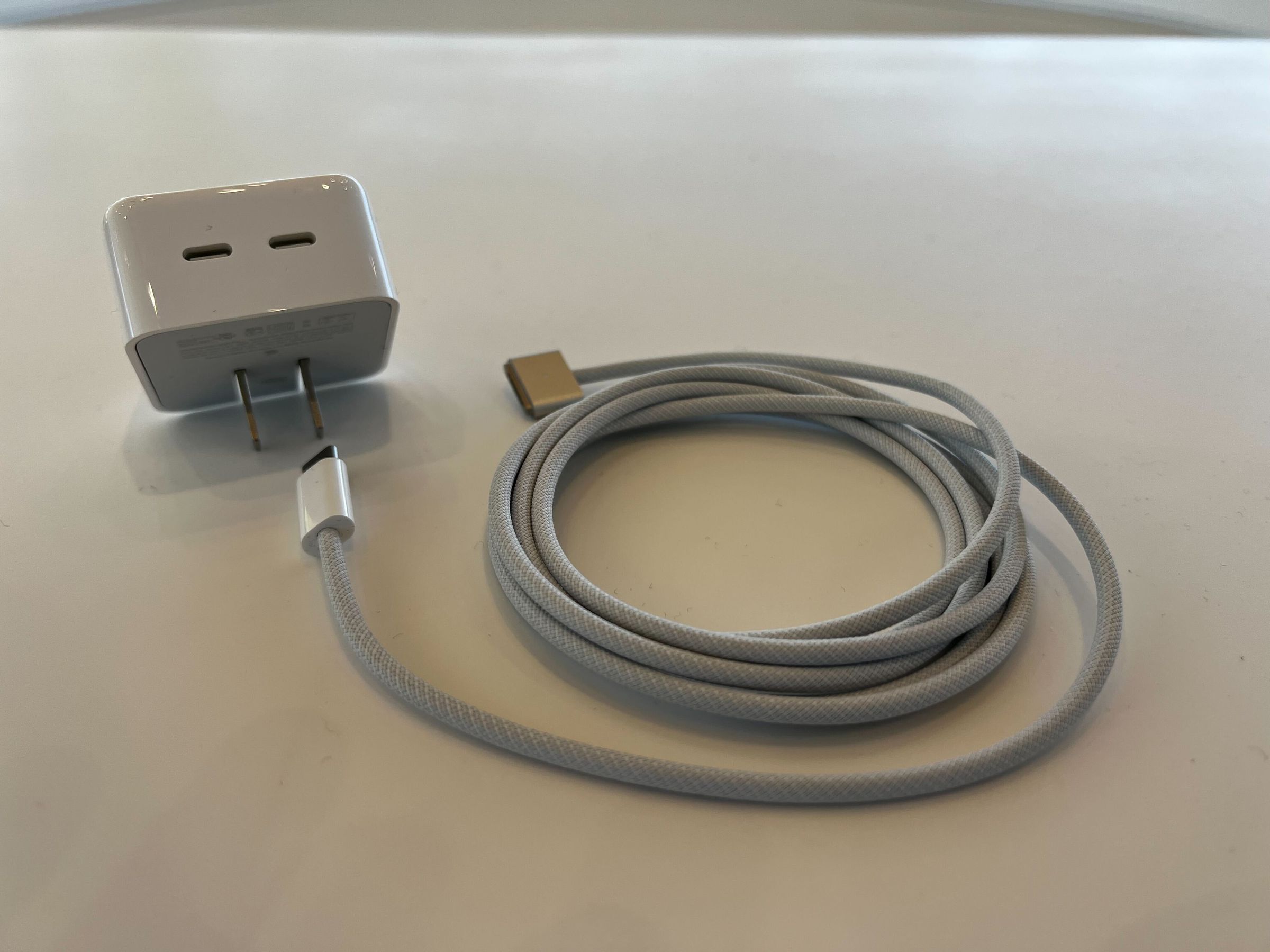 You get a color-matched cable for your MacBook Air.