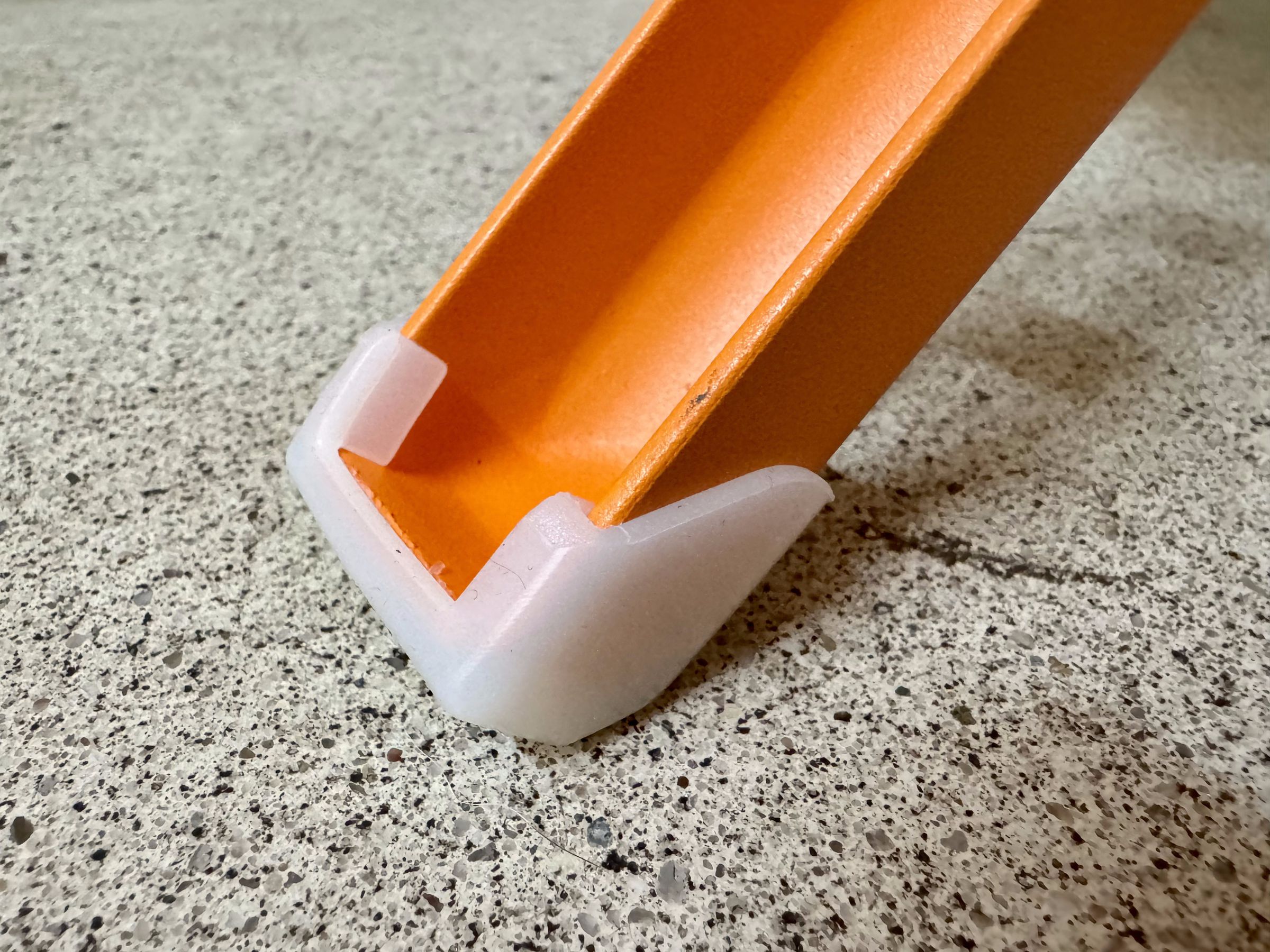 <em>Thermoplastic elastomer (TPE) feet for use on less durable surfaces. You will 100 percent lose these in time.</em>