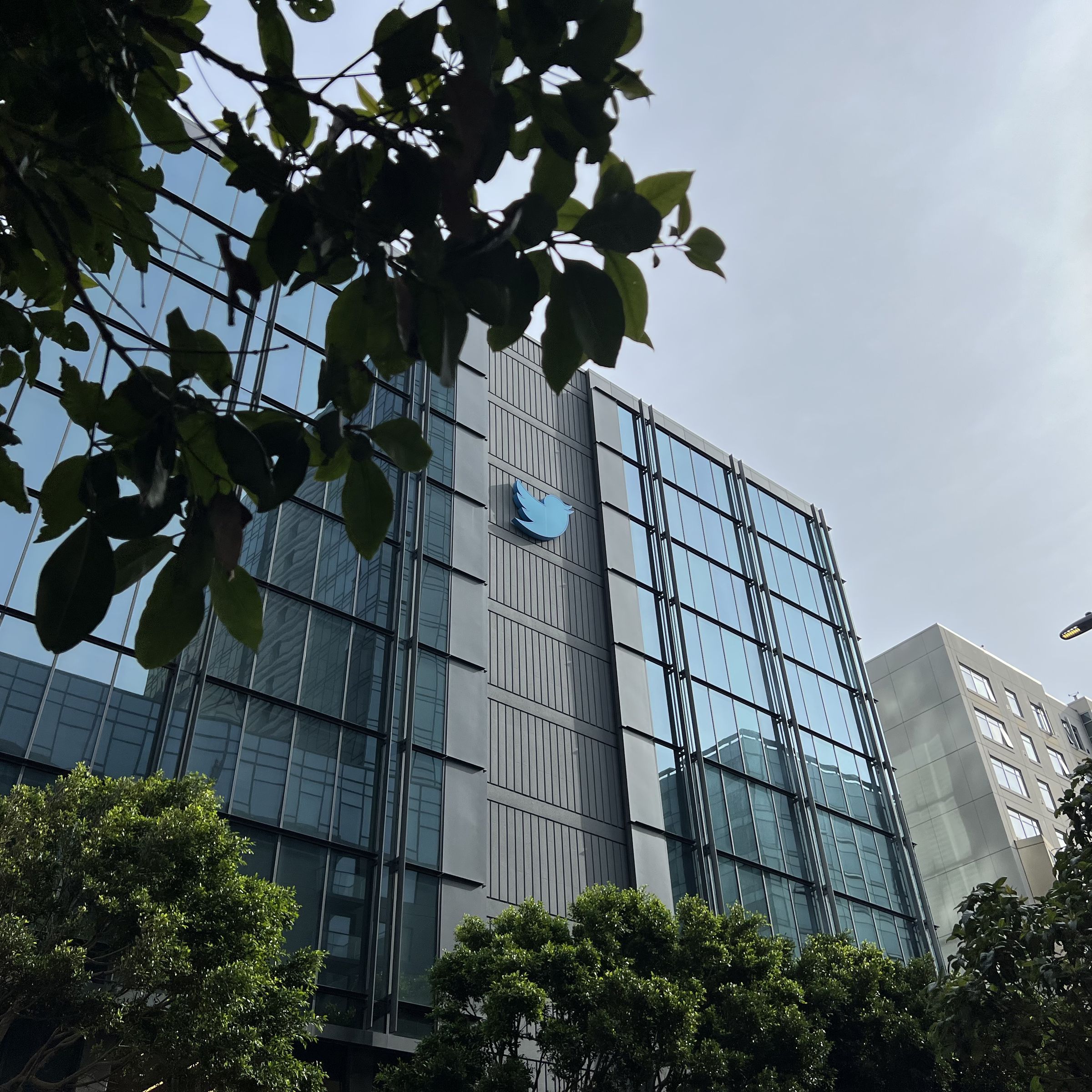 The Twitter logo outside the company’s headquarters in San Francisco. 