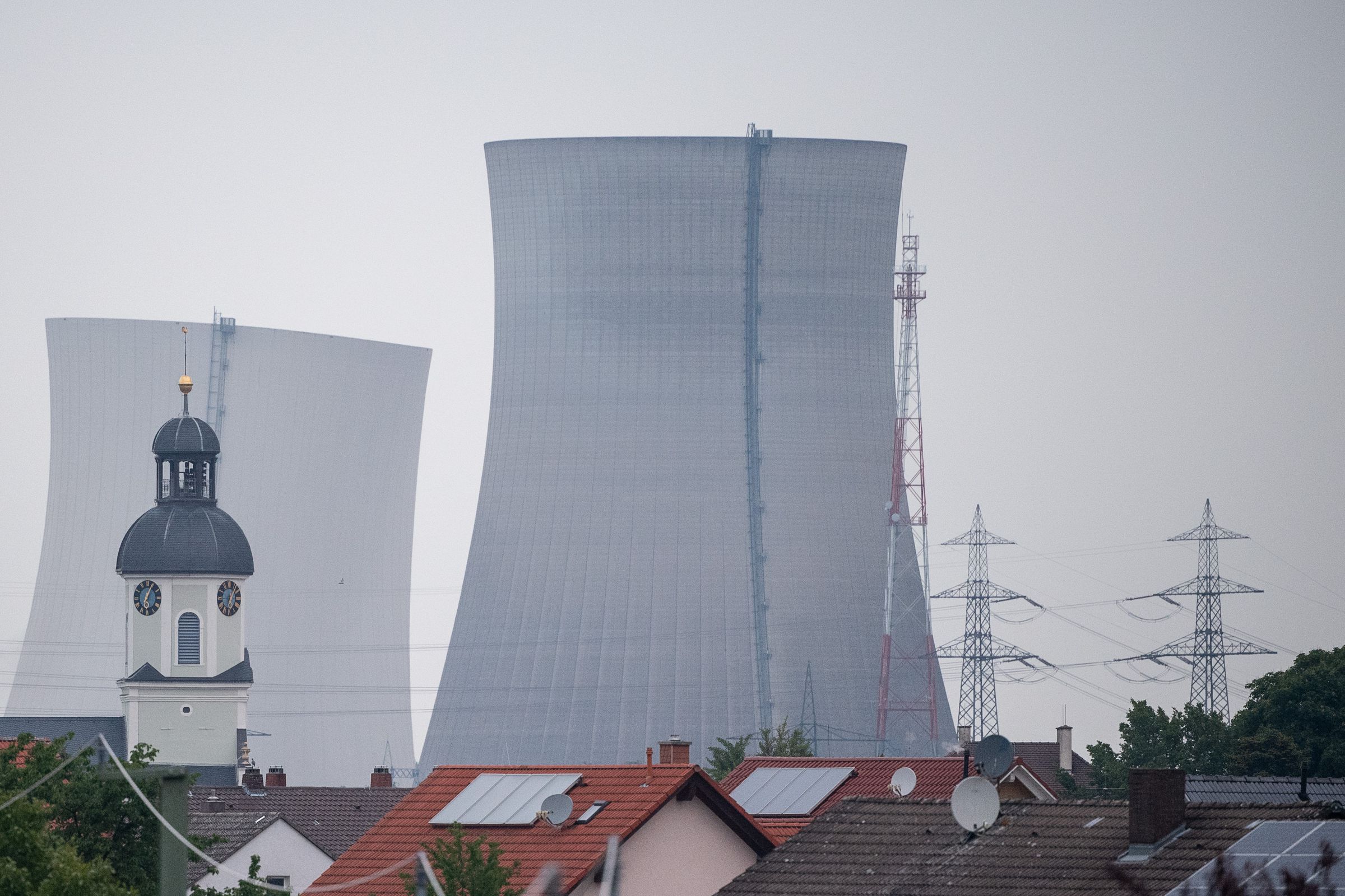 Philippsburg nuclear power plant - blasting the cooling towers