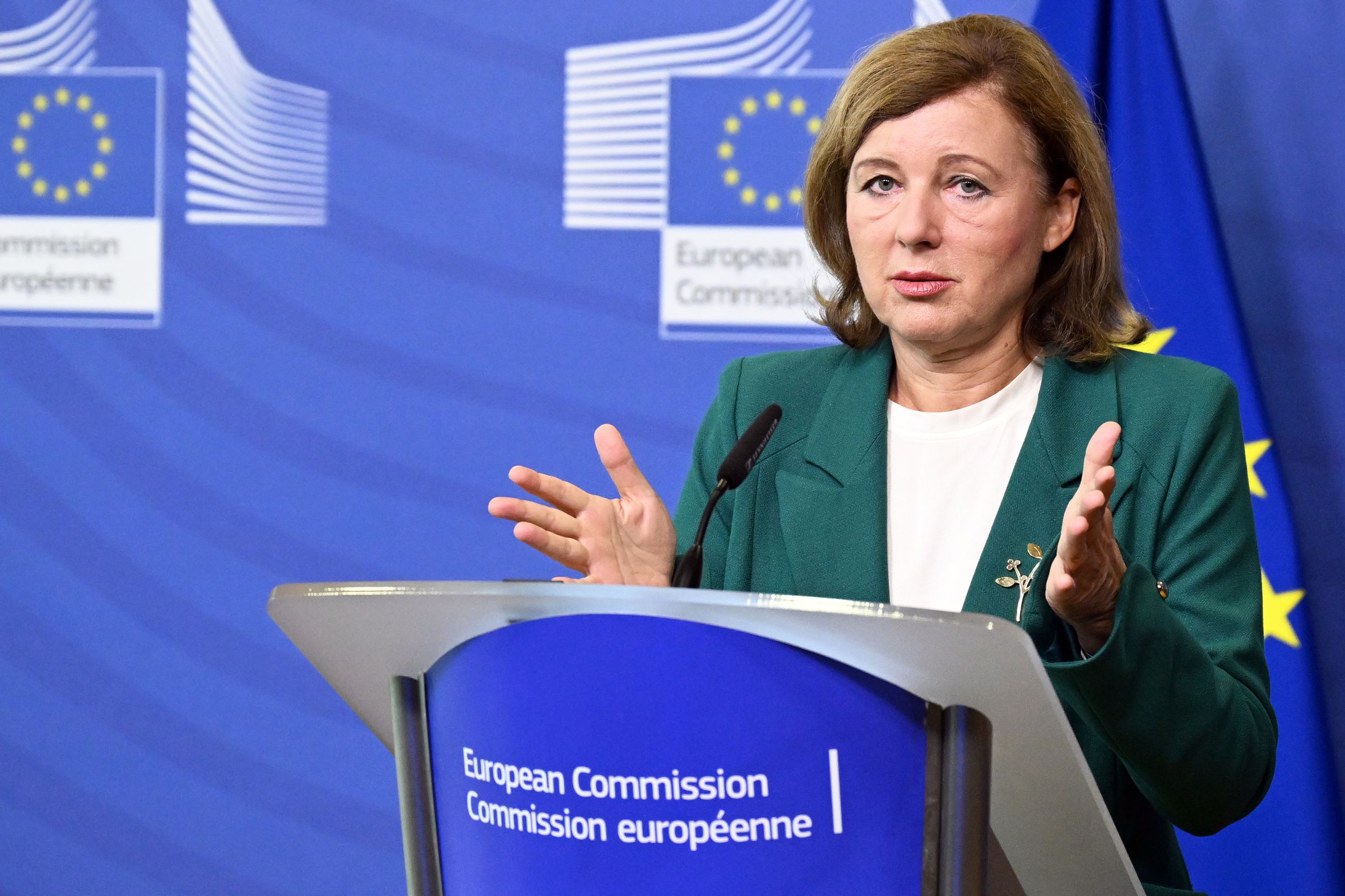 European Commission Vice-president Vera Jourova in Brussels