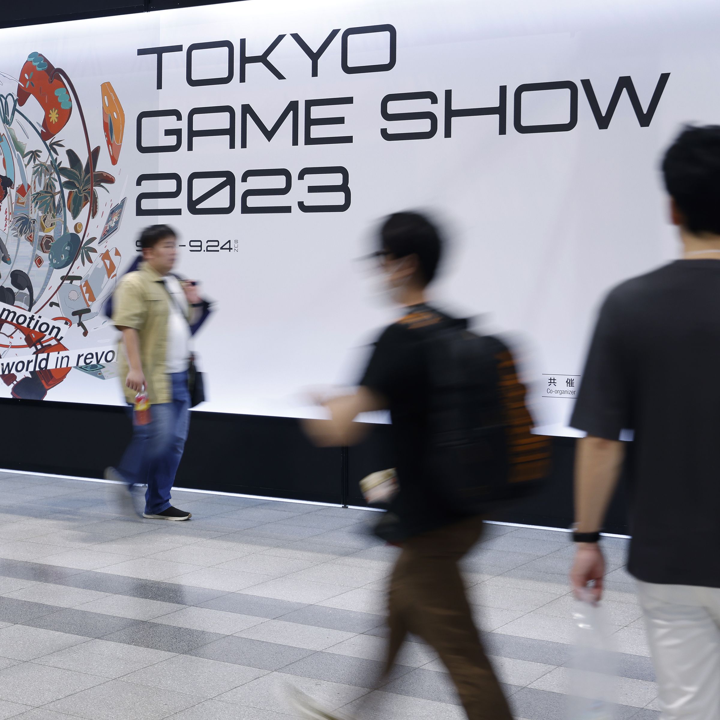 A photo of a sign at the 2023 edition of Tokyo Game Show.