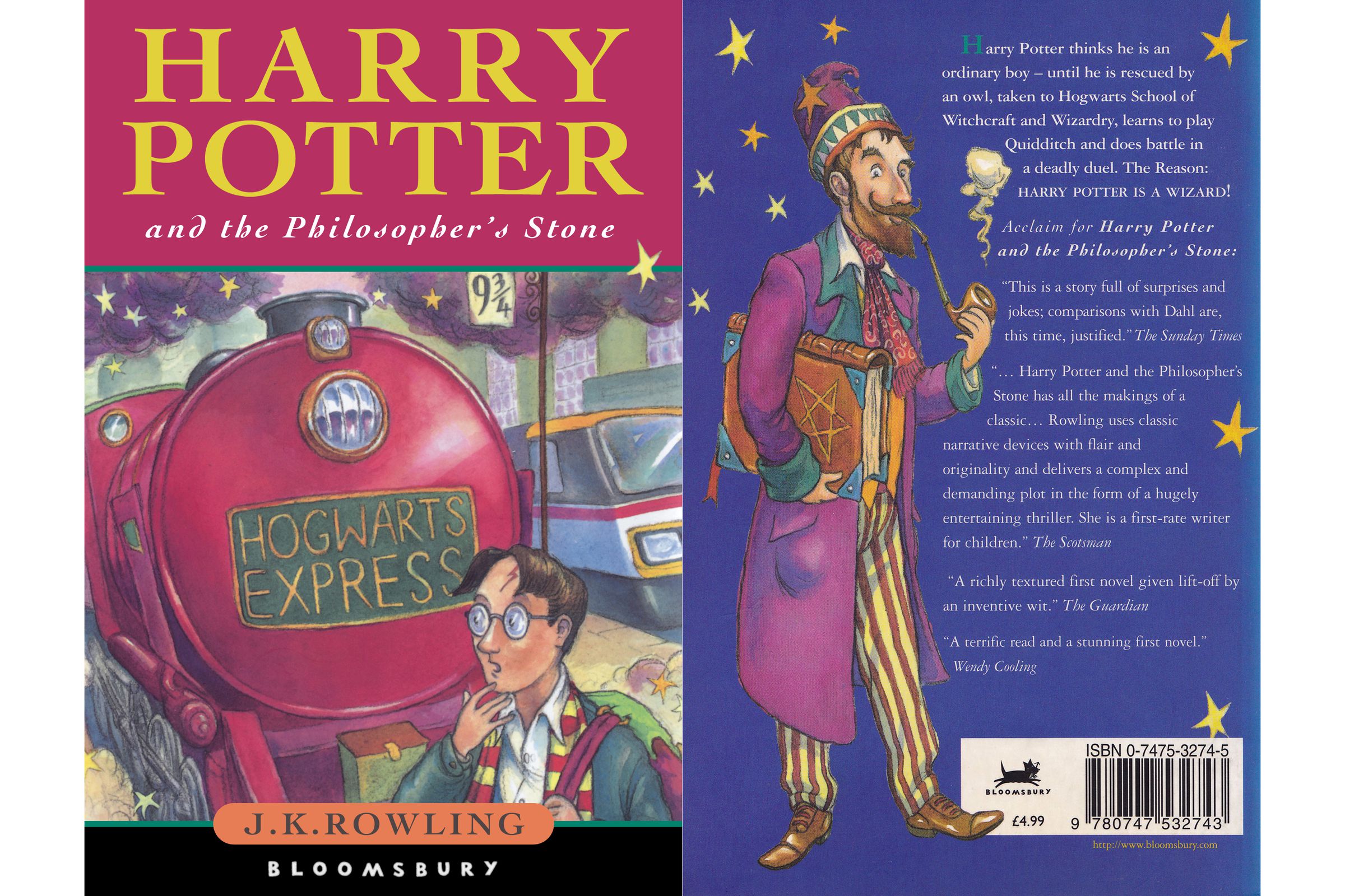 As well as featuring a typo on its back cover (not pictured) this edition of the book also includes a picture of a mystery wizard who never appeared in any of the stories.