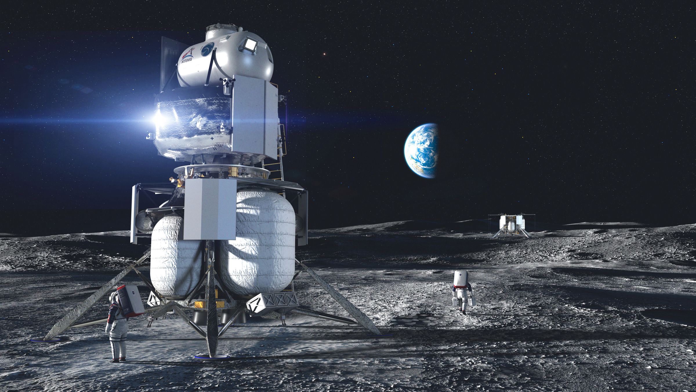 An artistic rendering of Blue Origin’s proposed lunar lander.