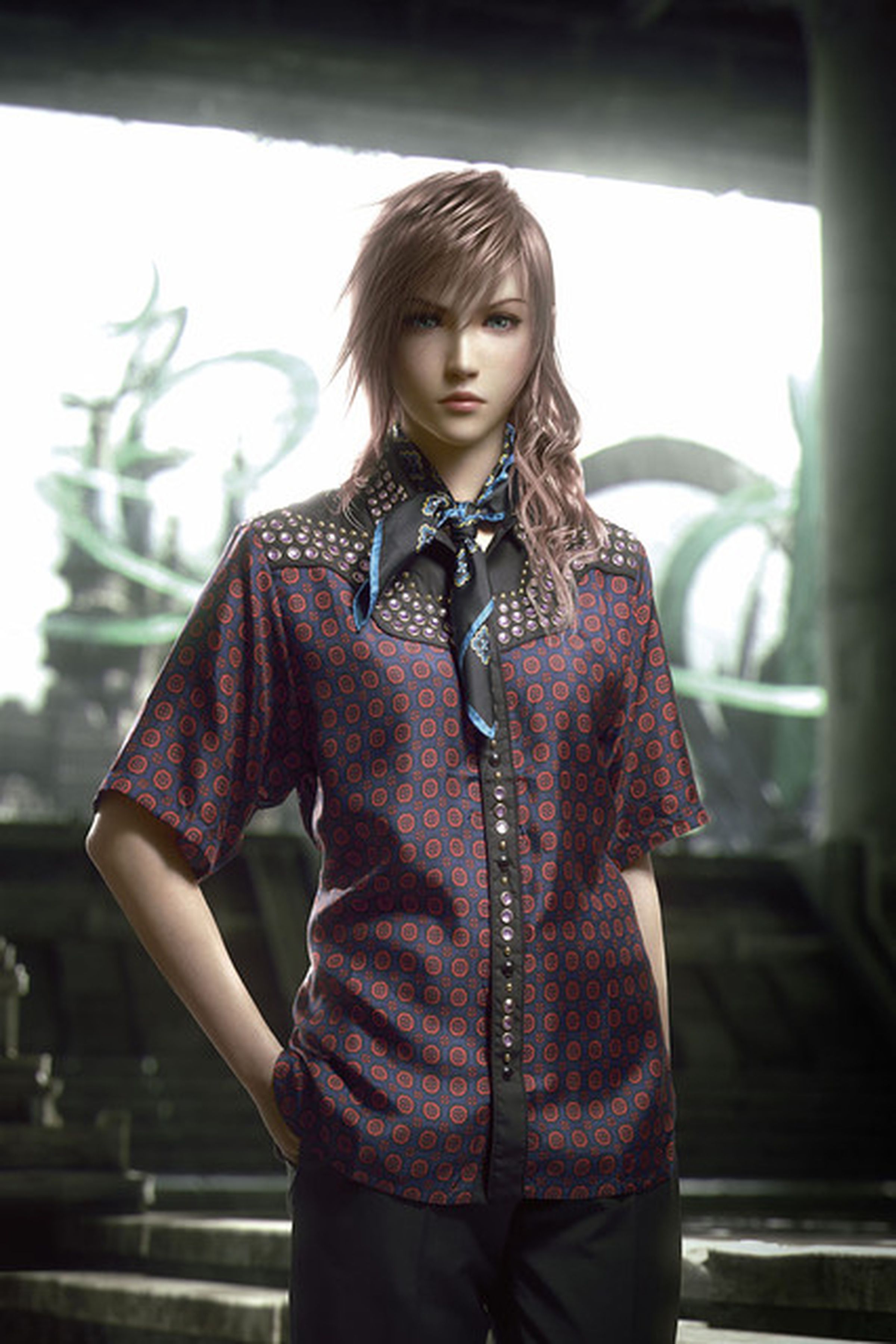 Prada-clad Final Fantasy characters in Arena Homme+