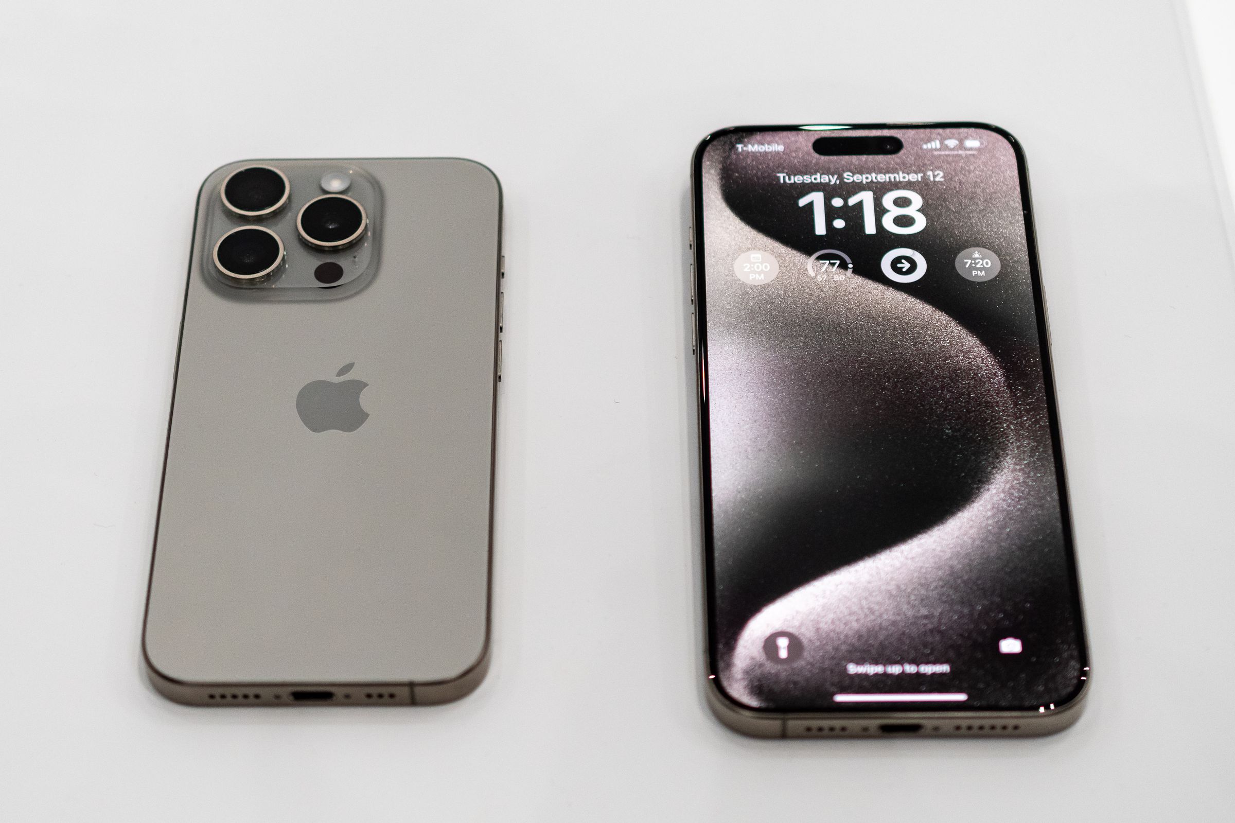 Apple iPhone 15 Pro and Pro Max in black titanium