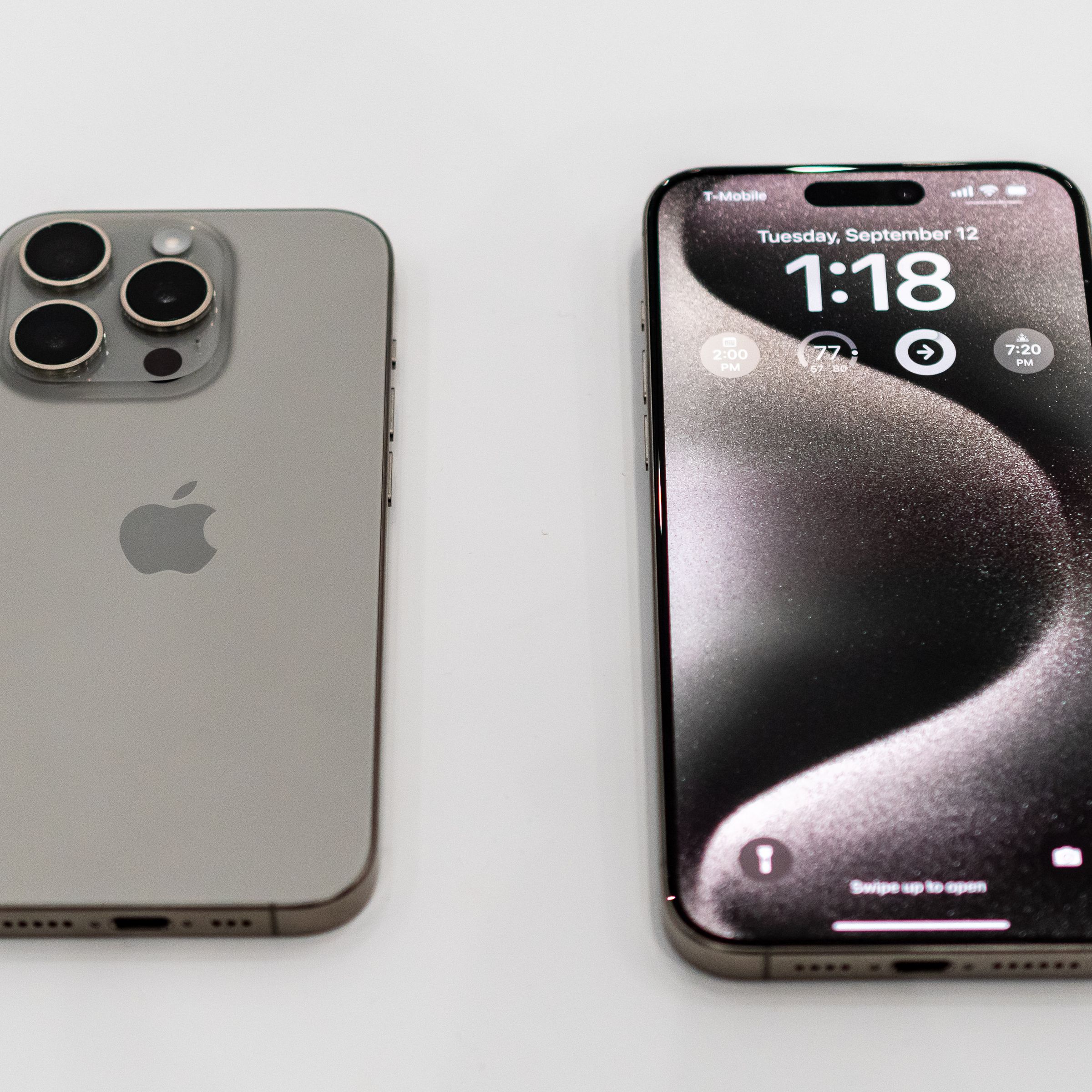 Apple iPhone 15 Pro and Pro Max in titanium