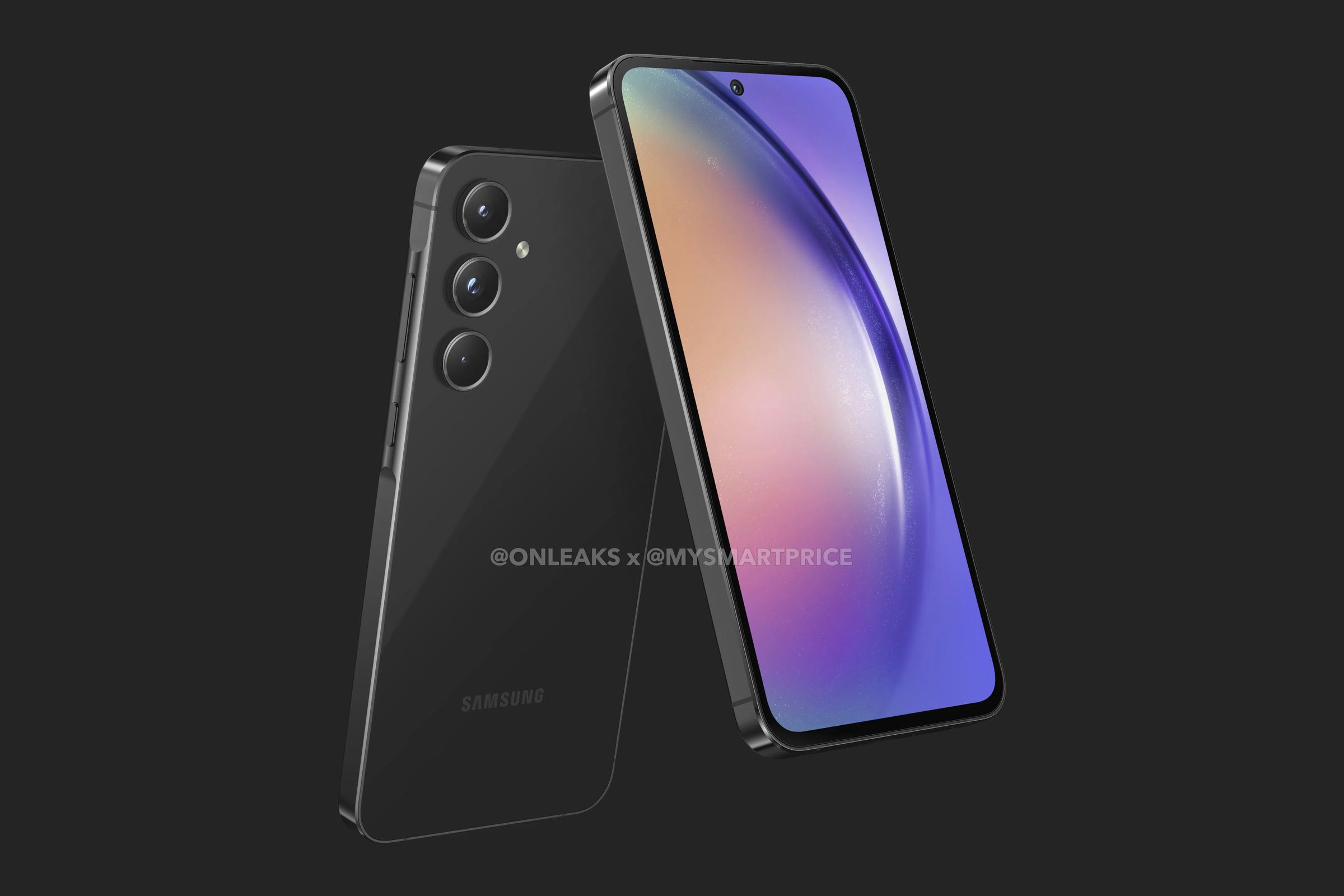 An unofficial render of the Galaxy A55.