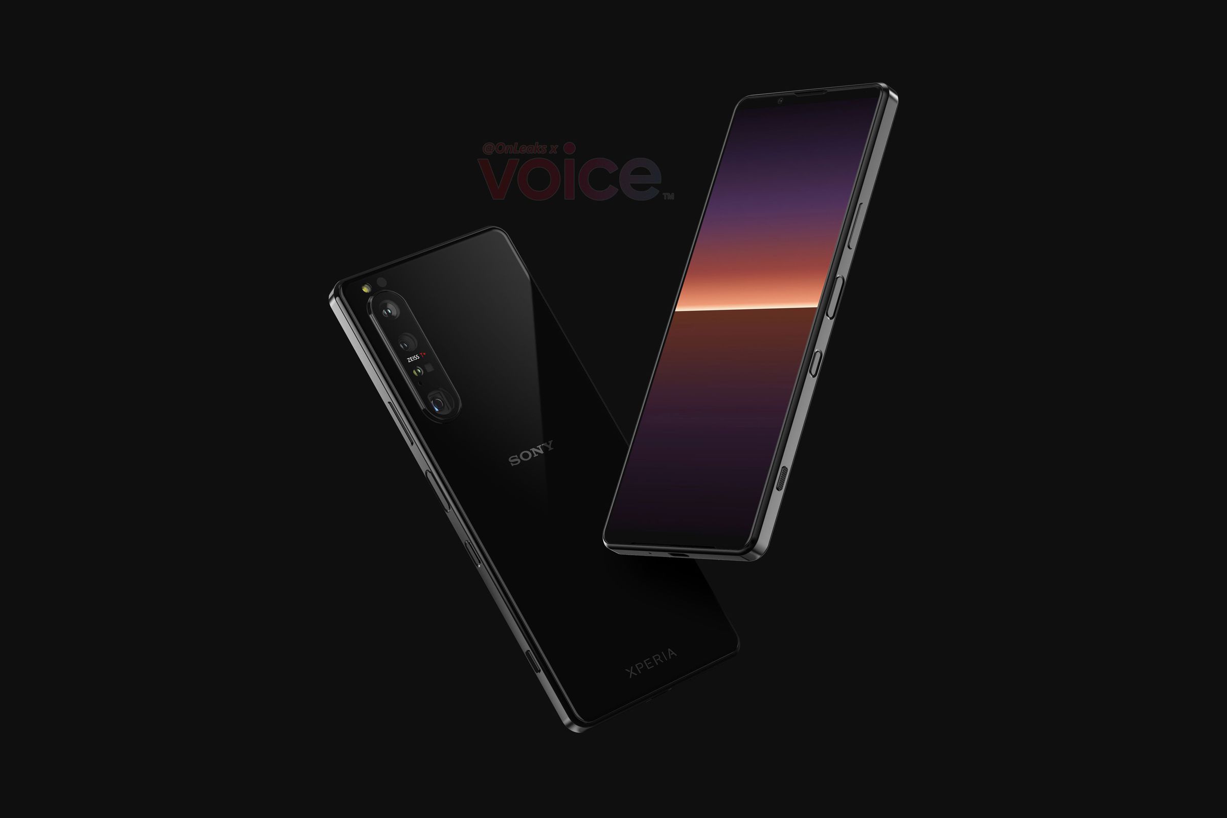 Alleged leaked renders of the upcoming Xperia 1 III.