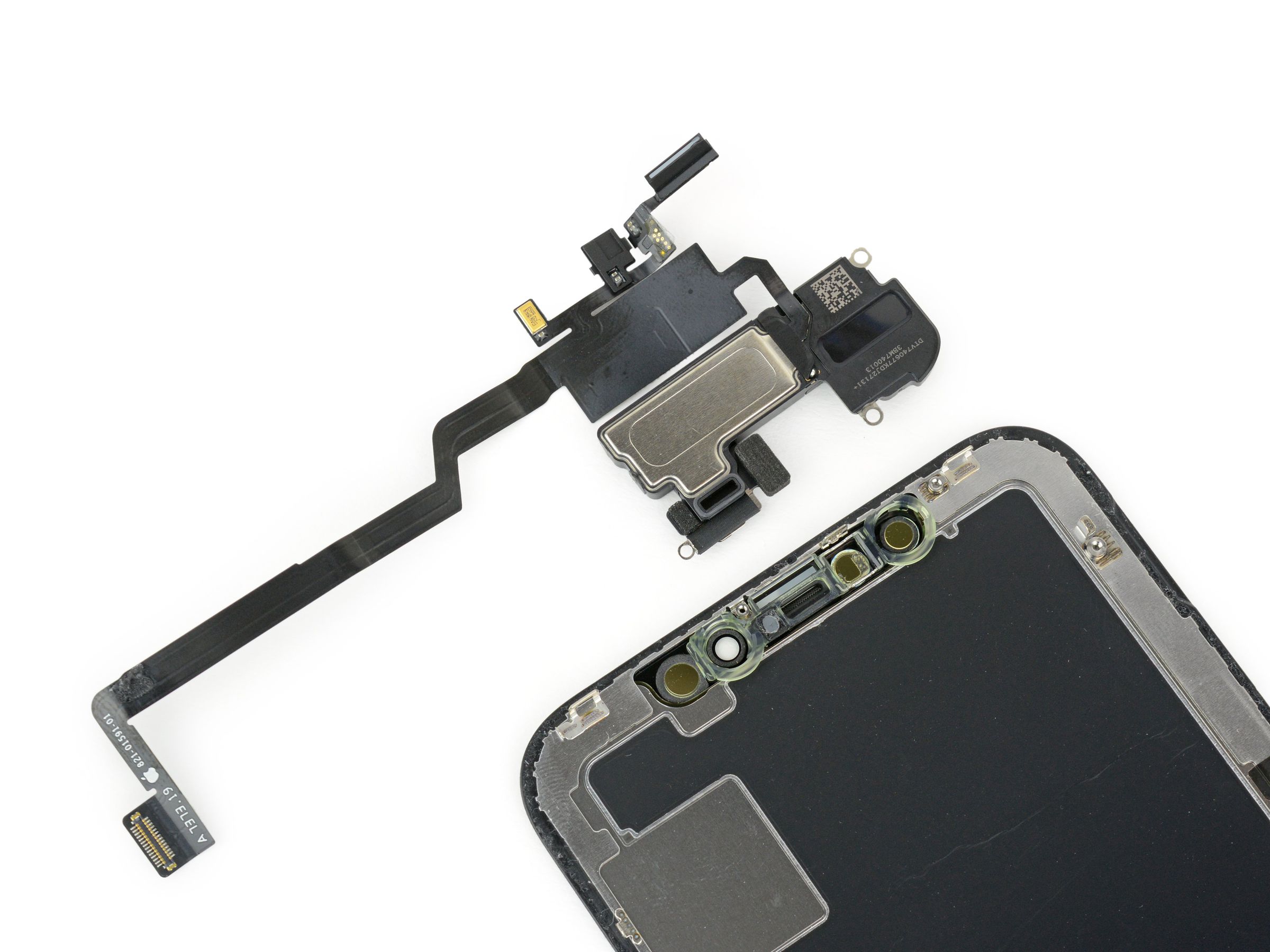 The flood illuminator is a part of the display assembly, separate from the TrueDepth camera module. Failure to properly transfer it during a screen replacement previously would mean permanently losing Face ID.