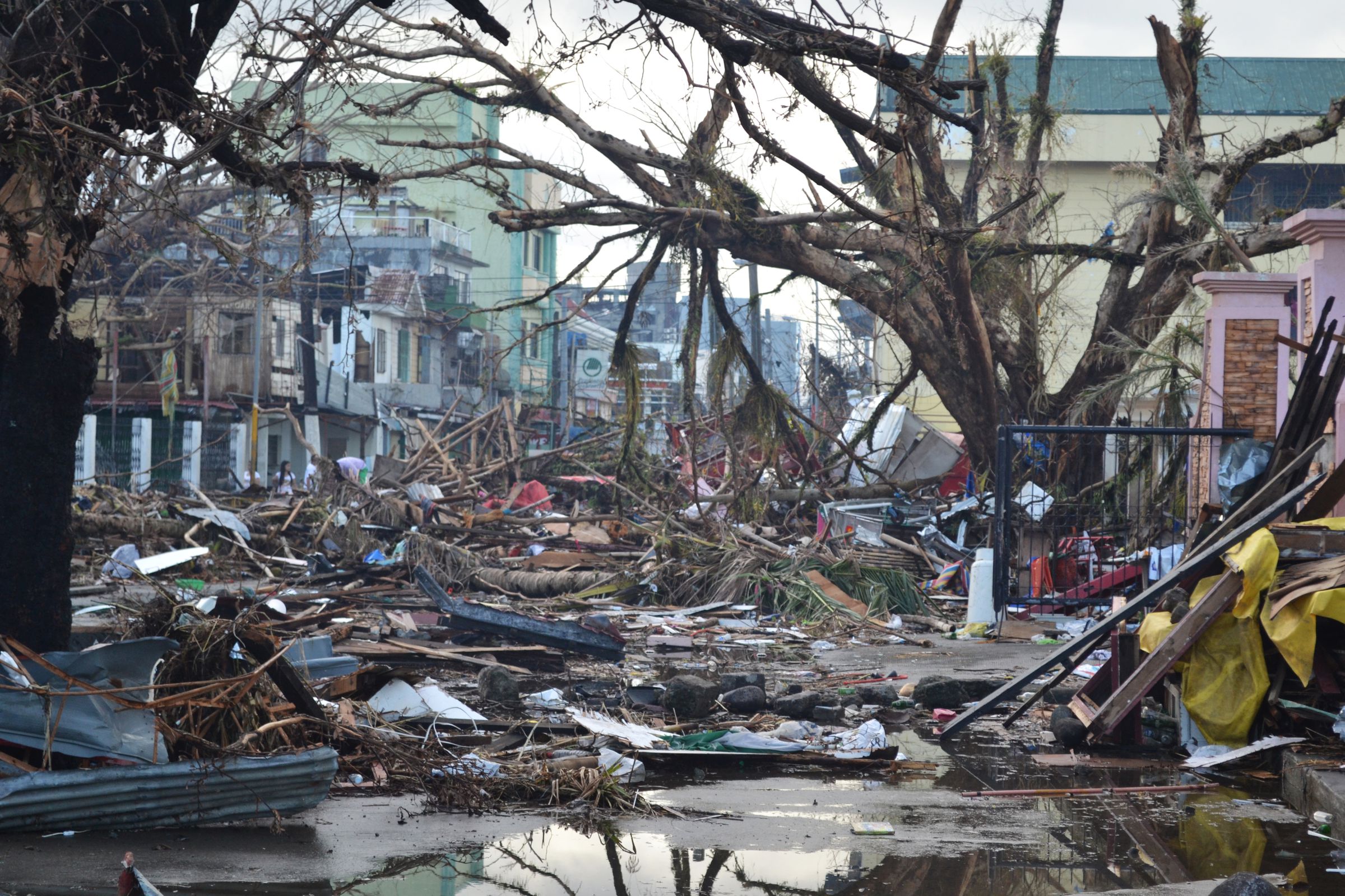 Destruction from Typhoon Haiyan in 2013.
