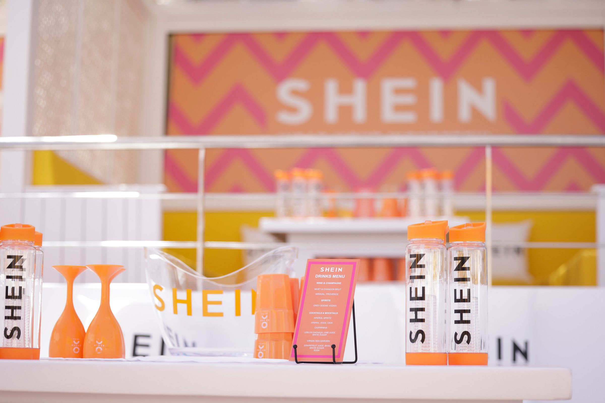 A general view at an exclusive SHEIN fashion show &amp; pop-up shop at O Beach Ibiza on May 05, 2023 in Ibiza, Spain.