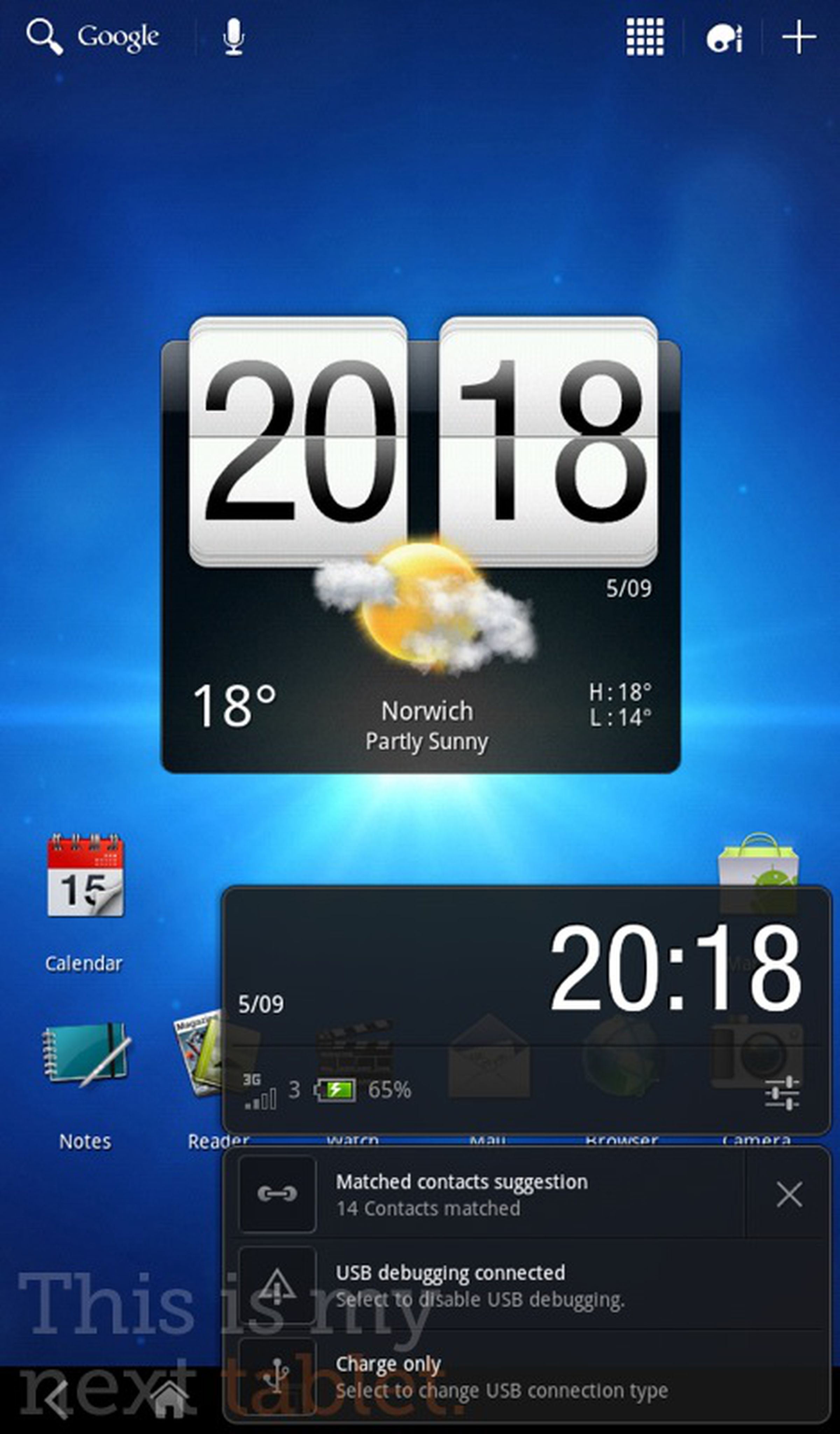 HTC Flyer Android Honeycomb 3.2 screenshots