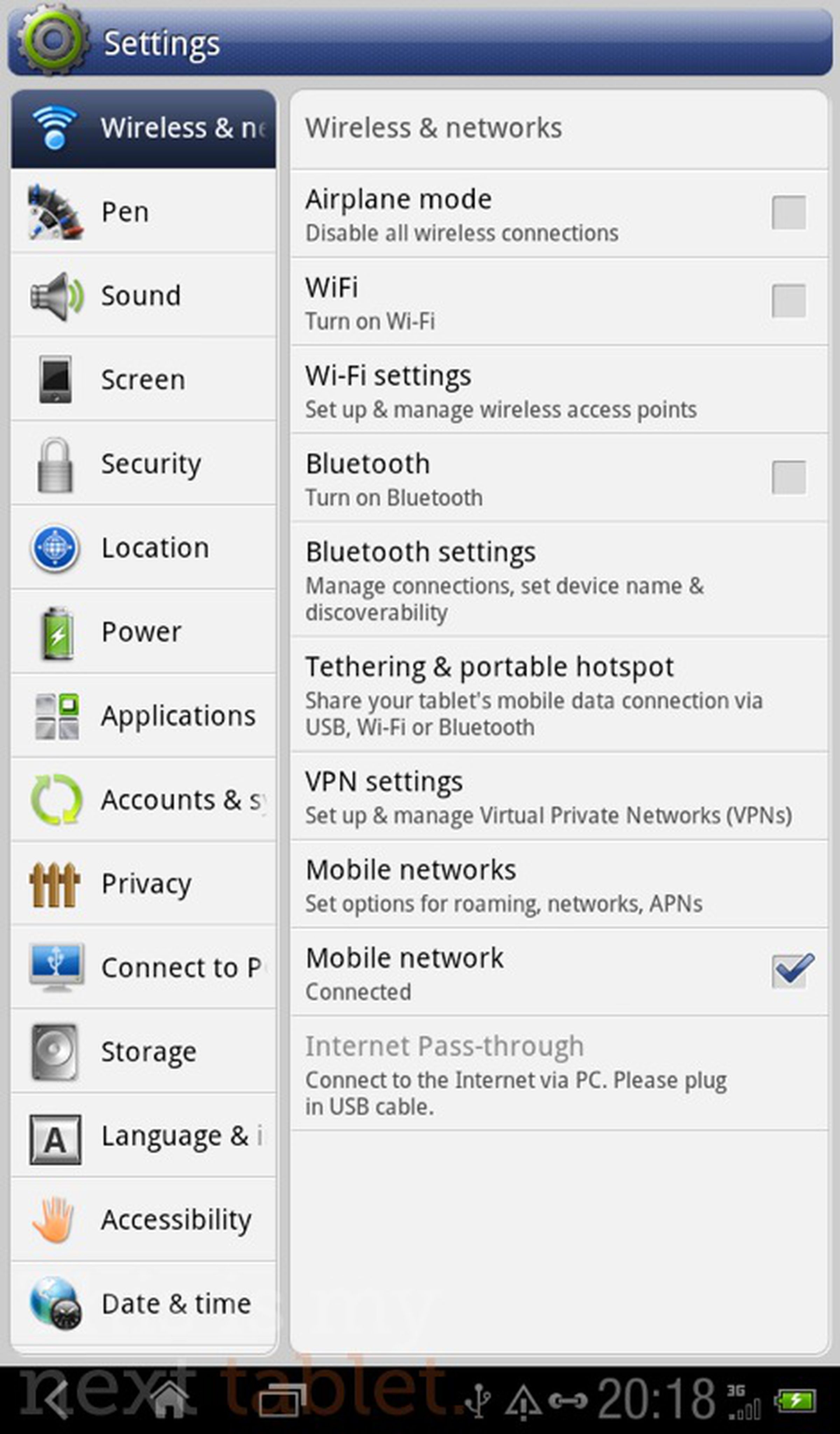 HTC Flyer Android Honeycomb 3.2 screenshots