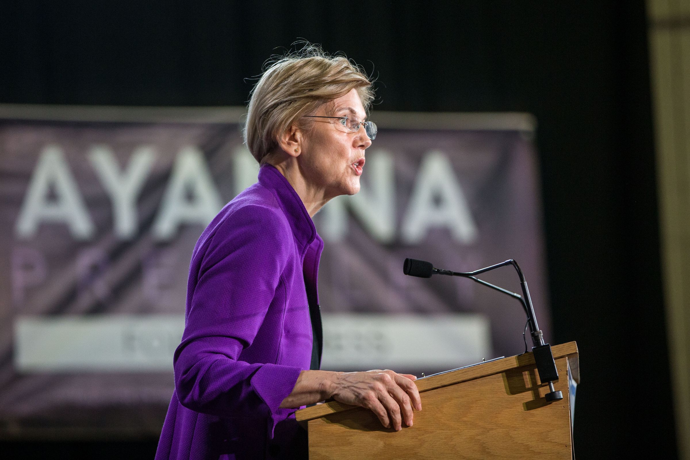 Congressional Democratic Candidate Ayanna Pressley Attends Rally With Sen. Elizabeth Warren