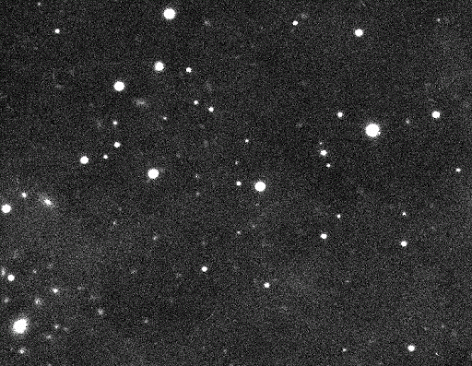 Two images of Farout taken by telescopes. The dwarf planet is the only thing in the images that moves. 