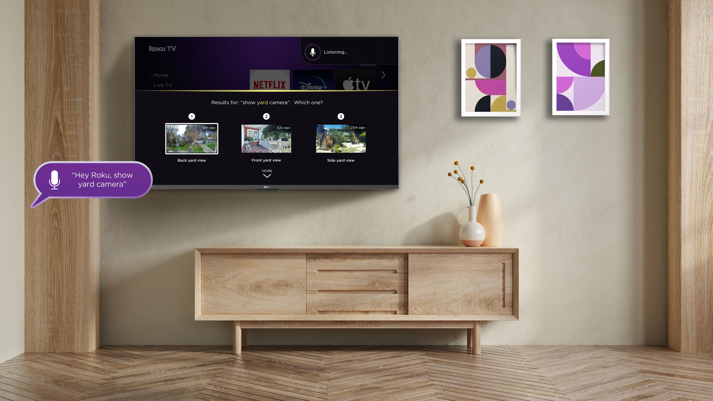 Roku is integrating its new security system with its TV OS and offering improved camera control functions on the big screen.