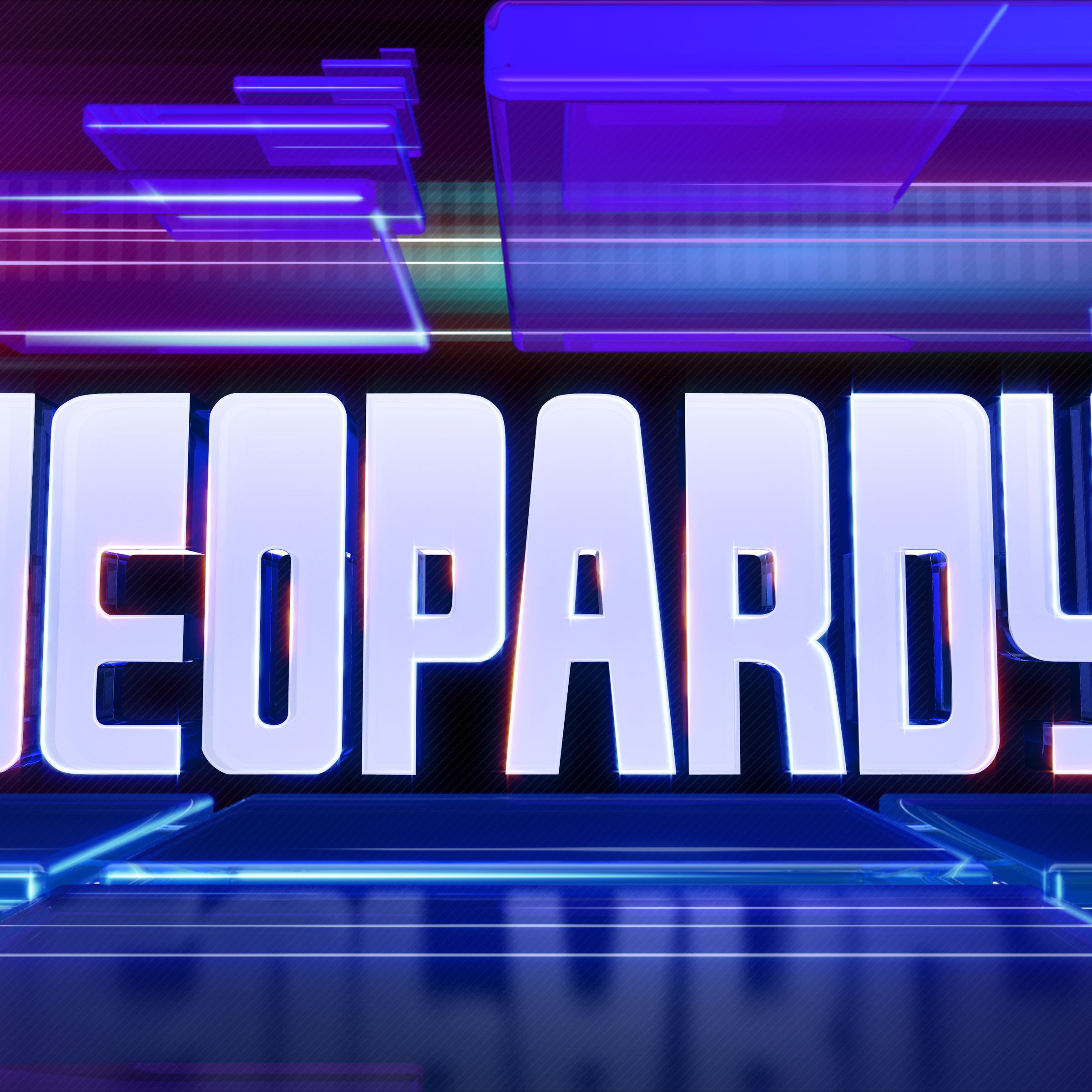 retro Jeopardy logo screen