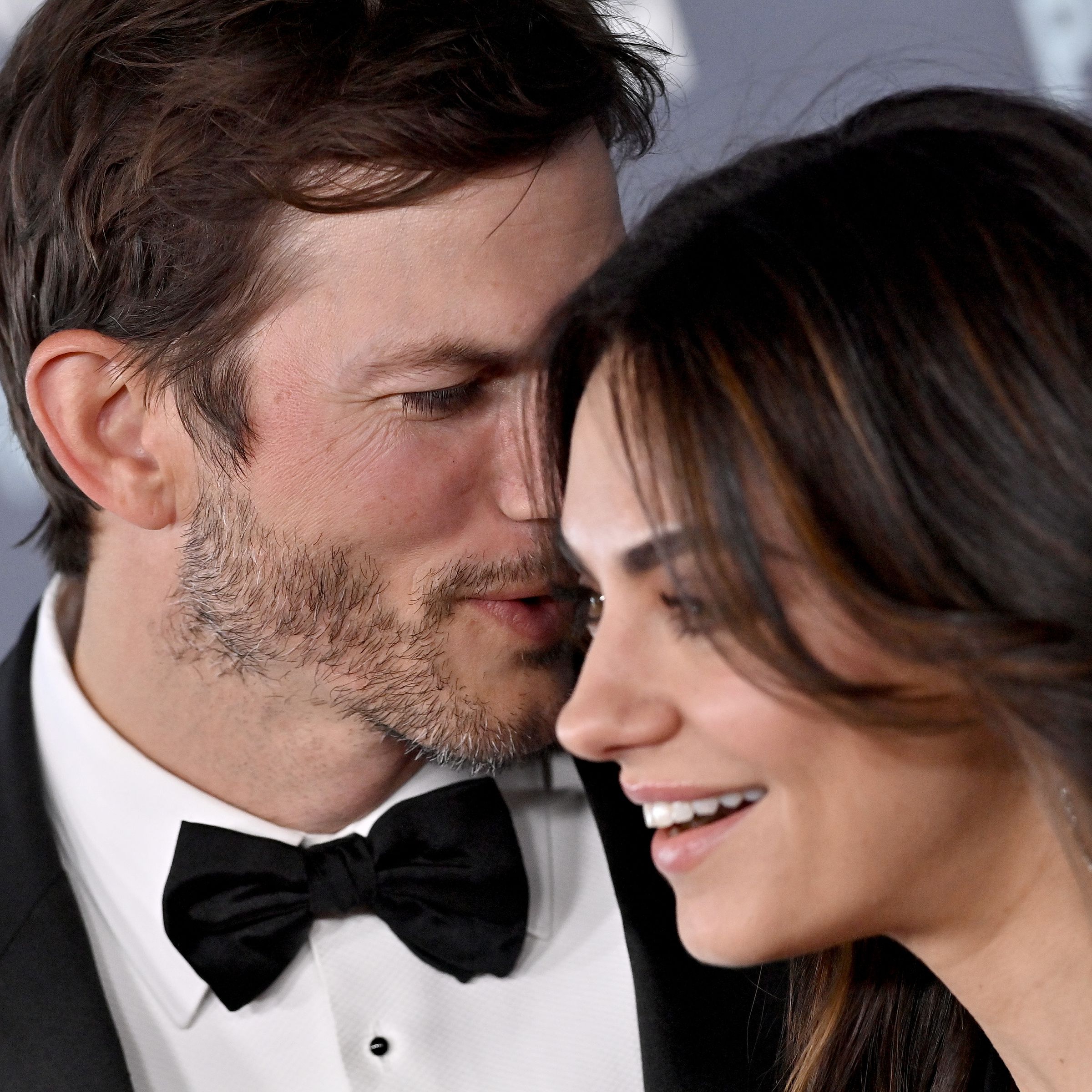 Mila Kunis and Ashton Kutcher attend the 9th Annual Breakthrough Prize Ceremony at Academy Museum of Motion Pictures on April 15, 2023 in Los Angeles, California.