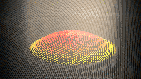 An artist’s impression of the graphene pixel. 