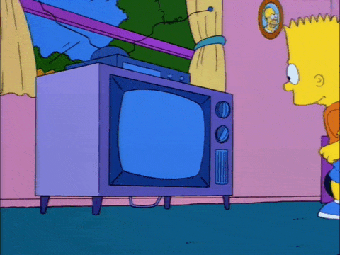 The iconic Simpsons TV predates flat panels.