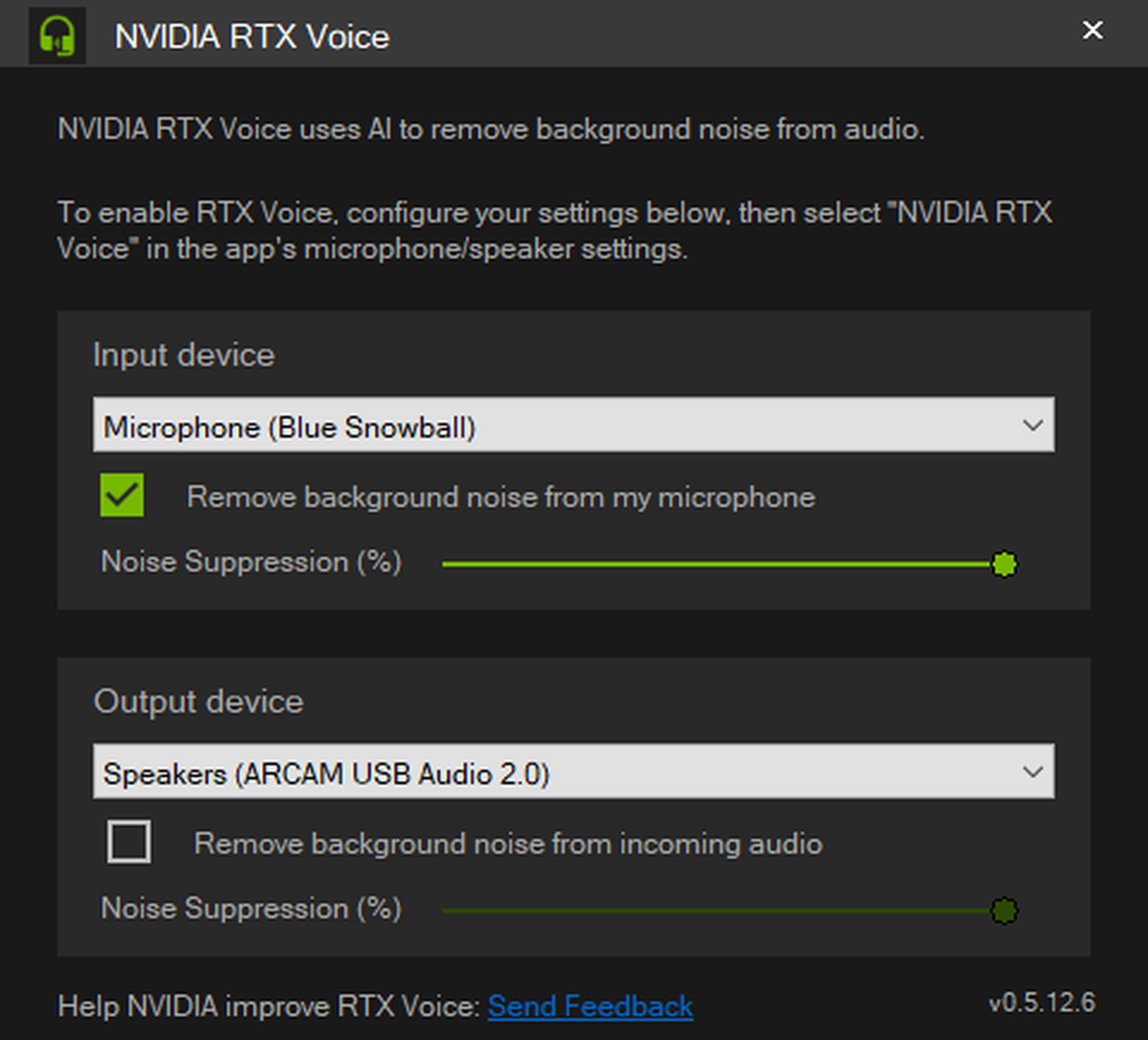 You can set RTX Voice to work on your microphone input and / or your speaker’s output.