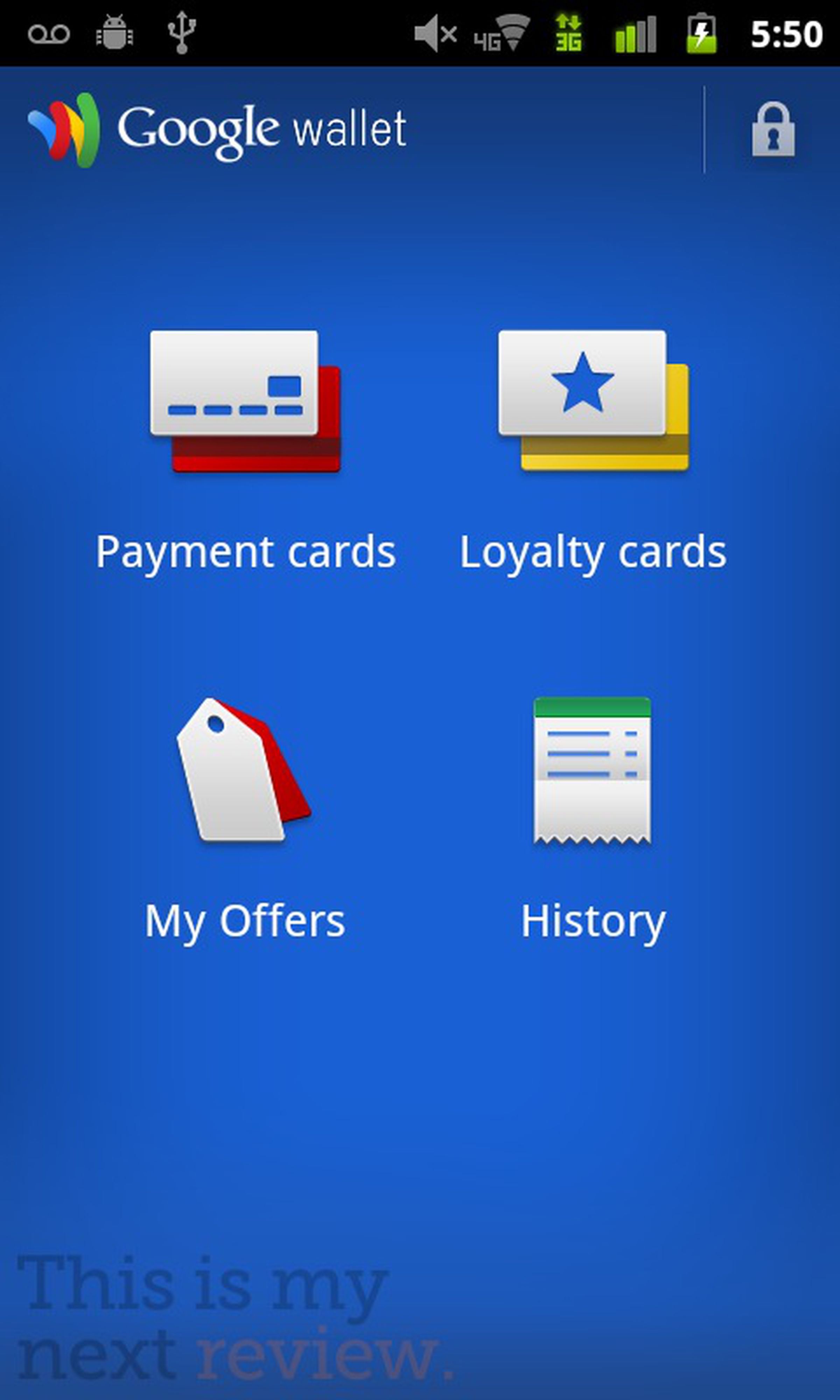 Google Wallet review pictures and screenshots