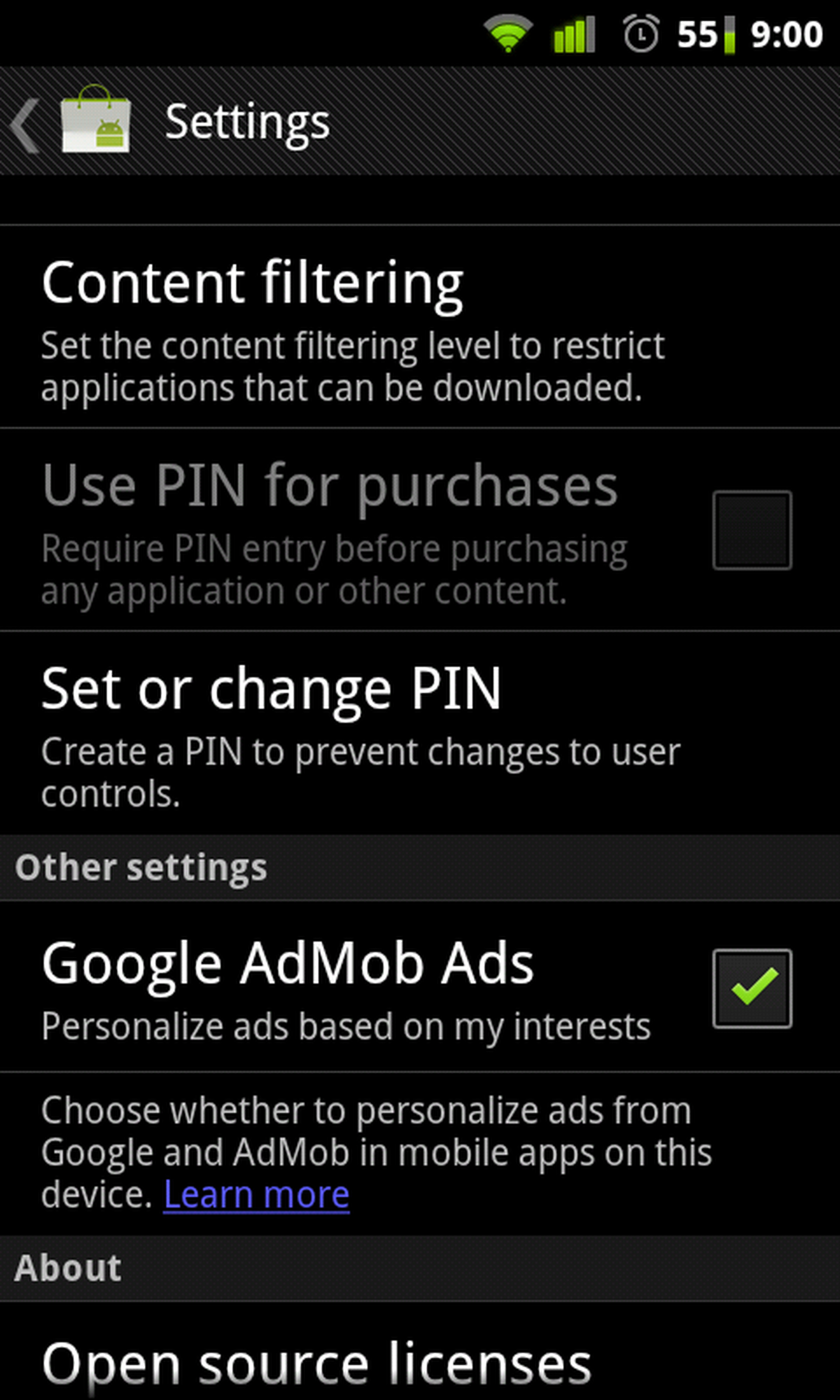 Android Market 3.3.11 update screenshots