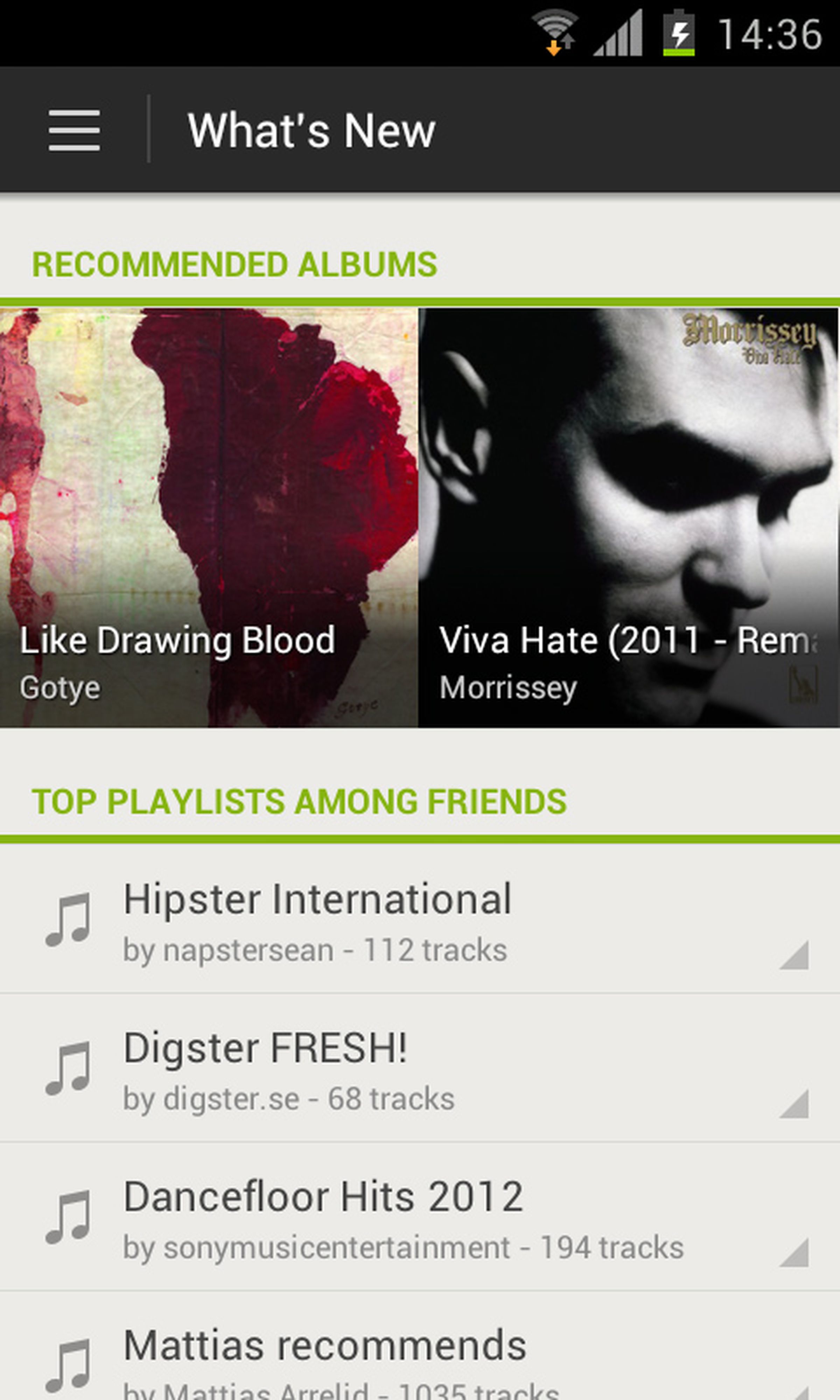 Spotify for Android 4.0 beta screenshots