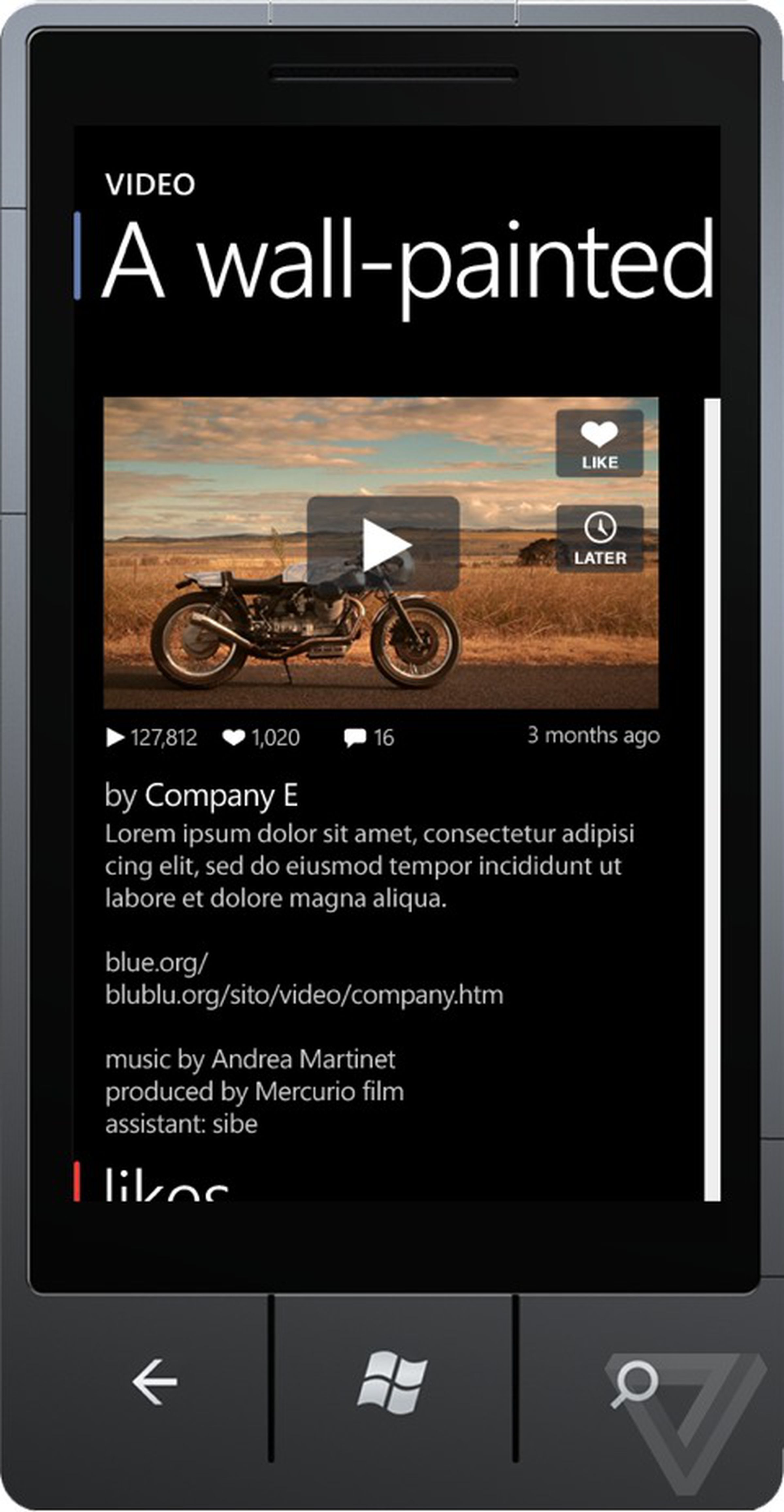 Vimeo for Android, iPad, Windows Phone photos