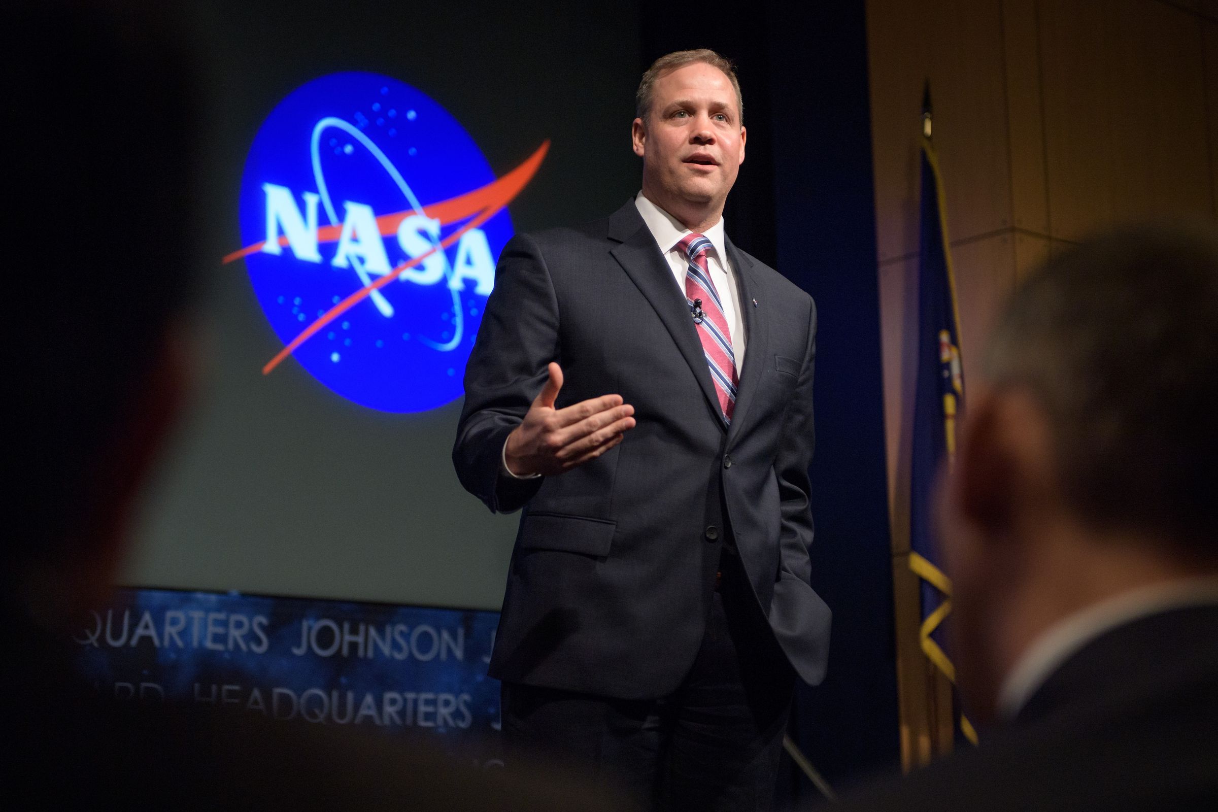 NASA administrator Jim Bridenstine addressed agency employees during a town hall meeting on Tuesday, January 29th.