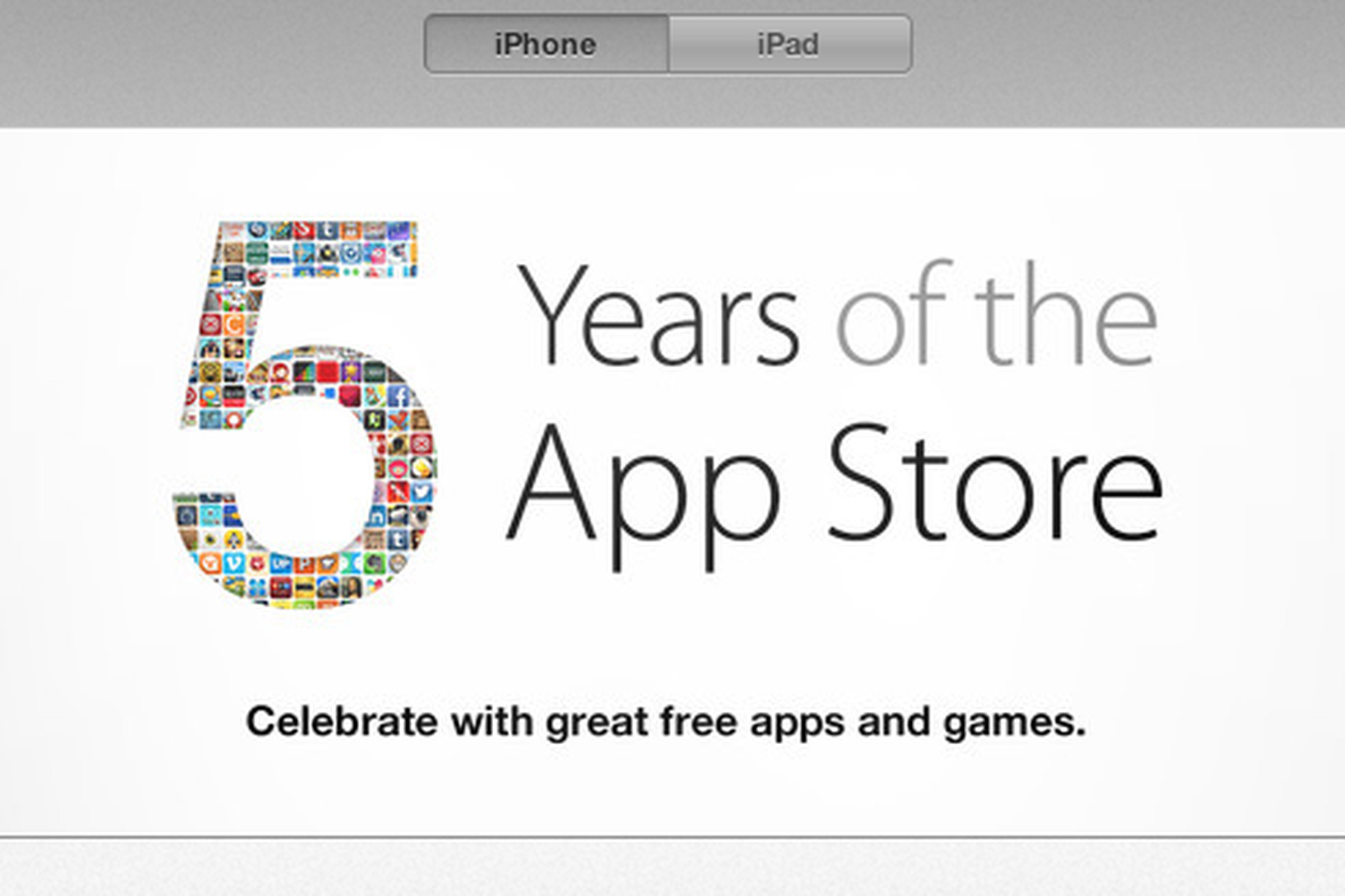 Apple App Store Fifth Anni (Credit: Apple)