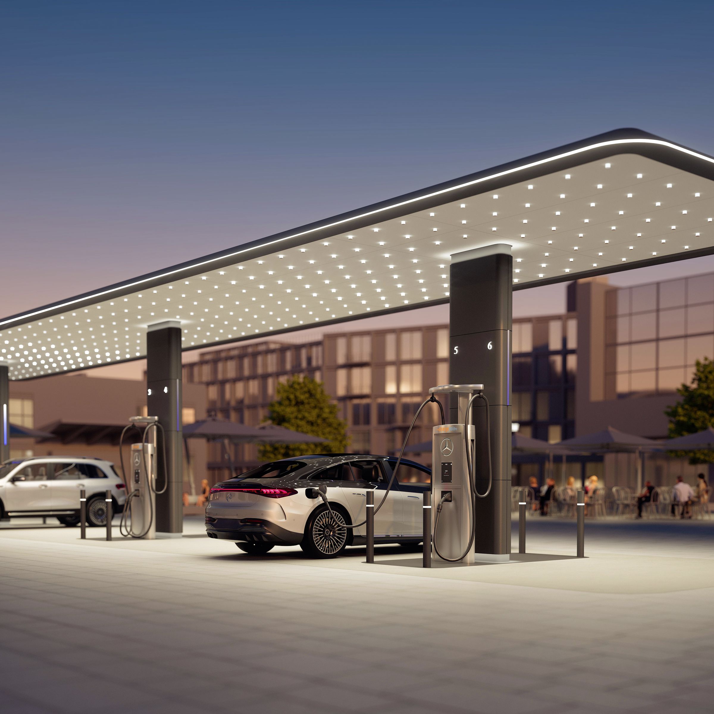 Mercedes-Benz EV fast charging station