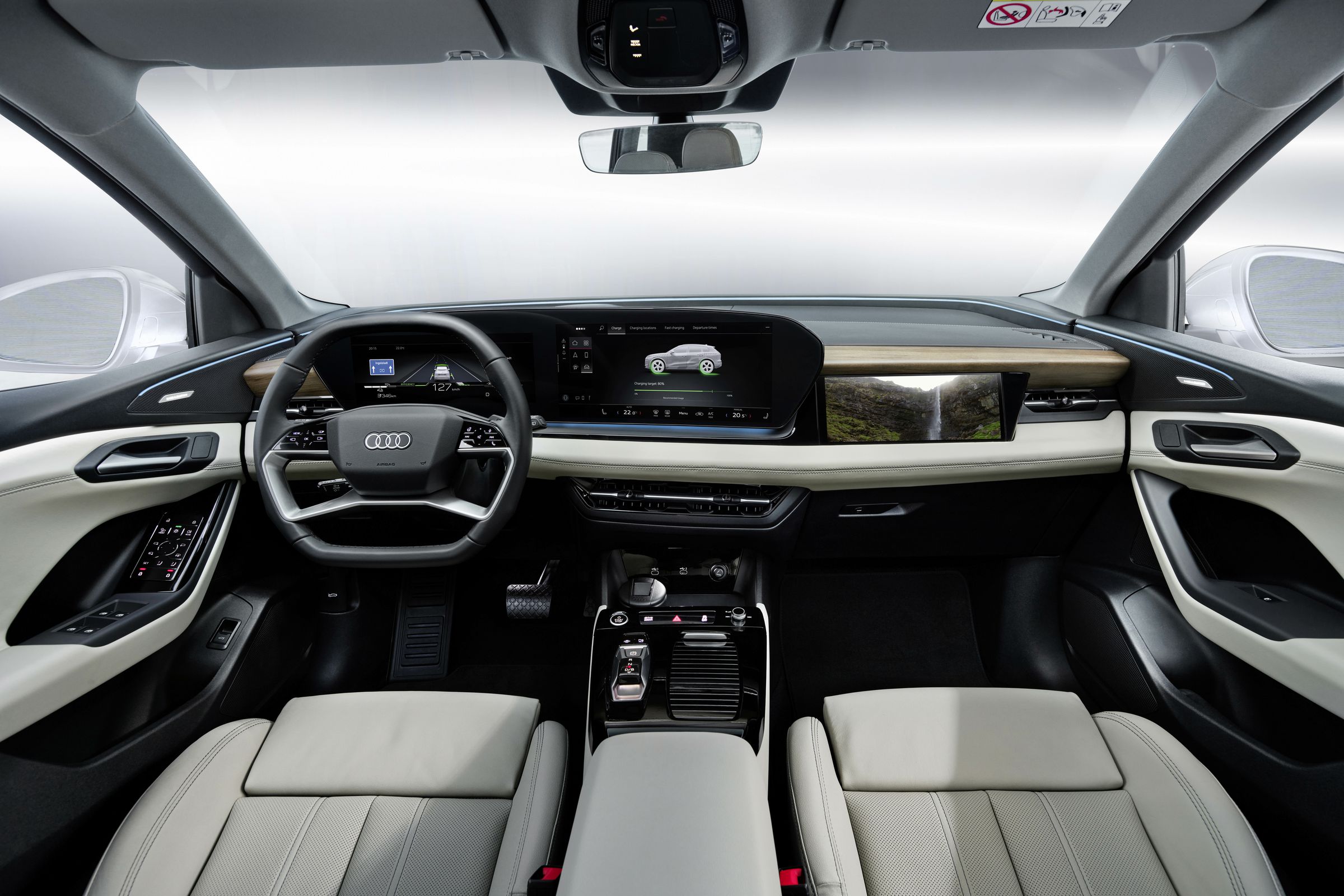 The interior of the Audi Q6 e-tron