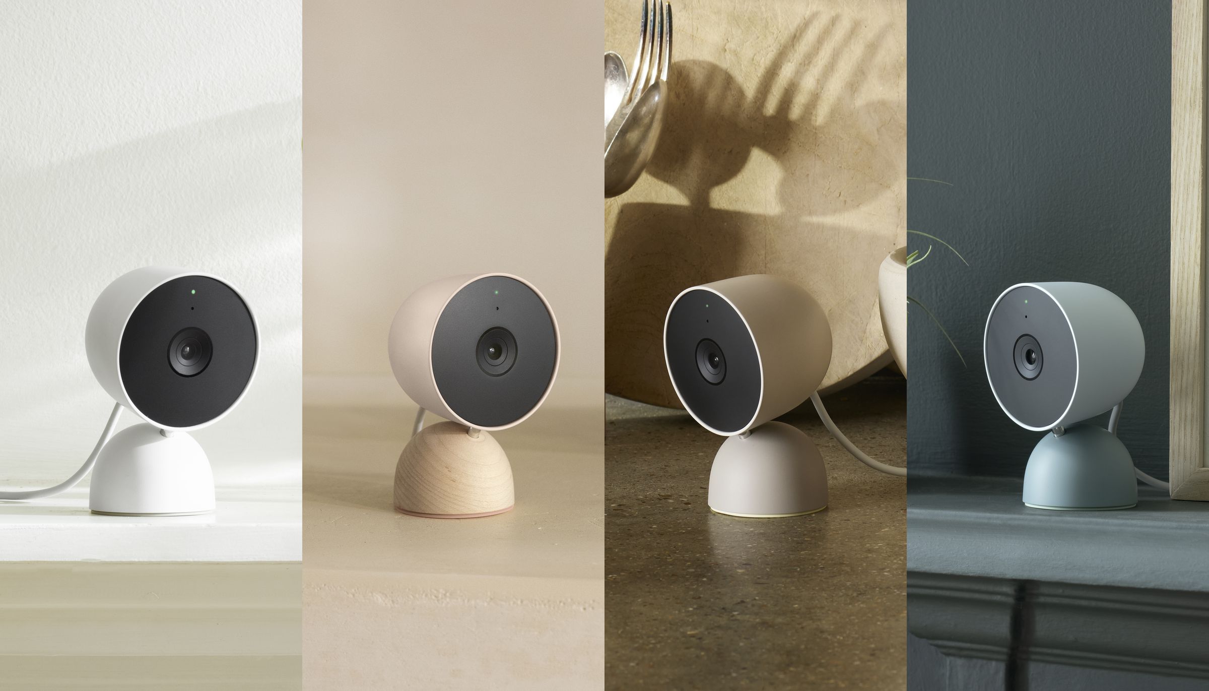 The Nest Cam wired comes in four color choices.