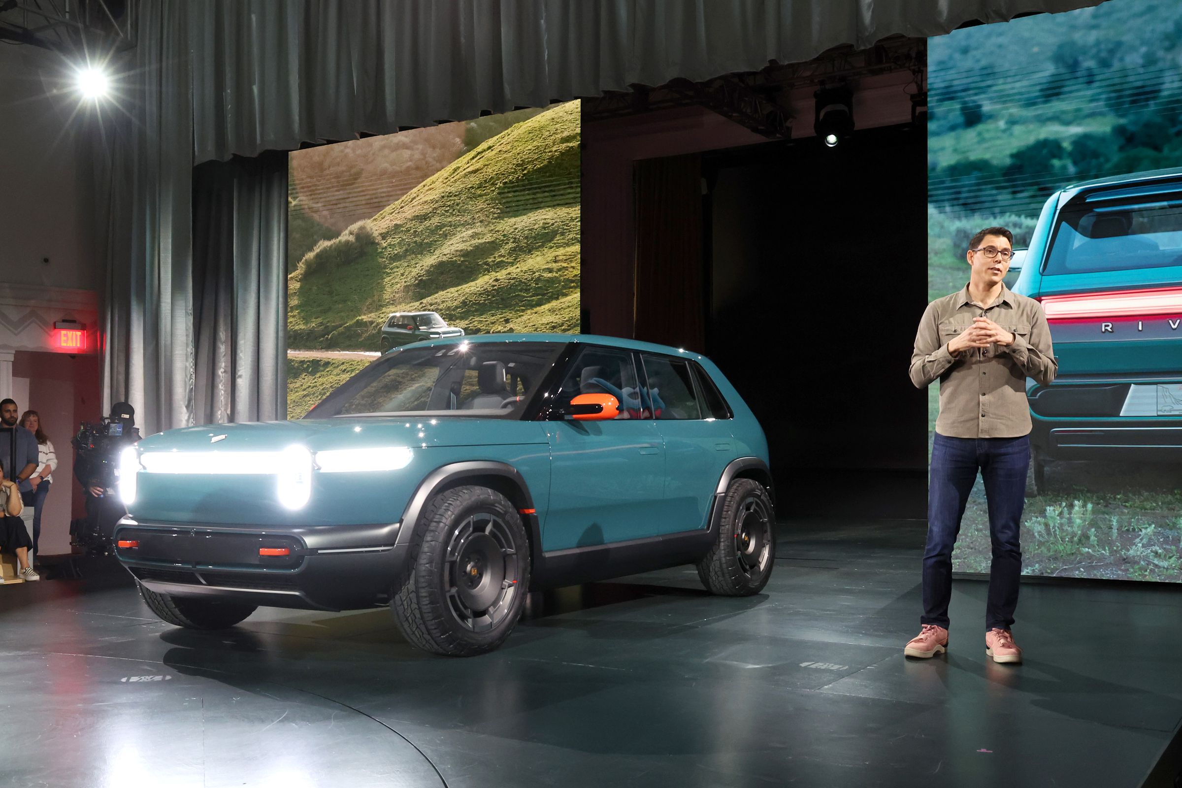 Rivian CEO RJ Scaringe and the R3X