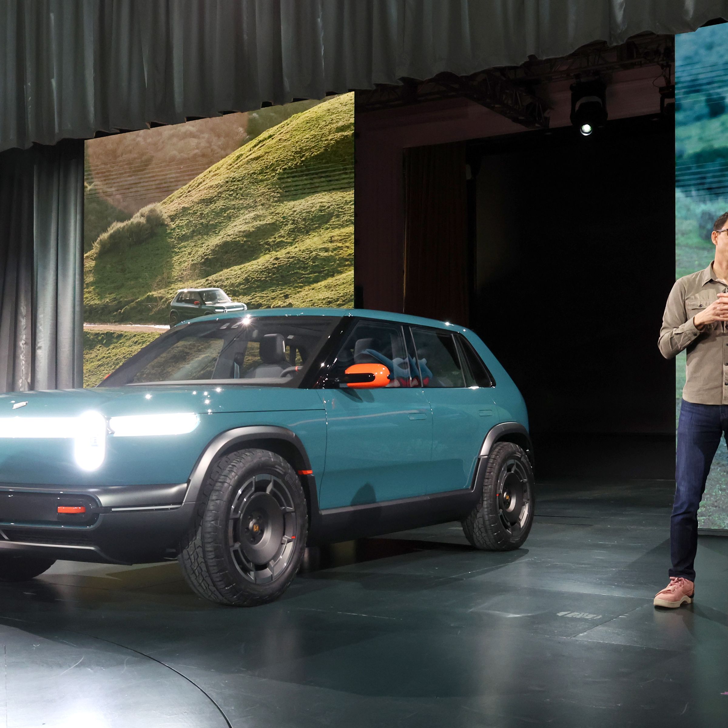Rivian CEO RJ Scaringe and the R3X