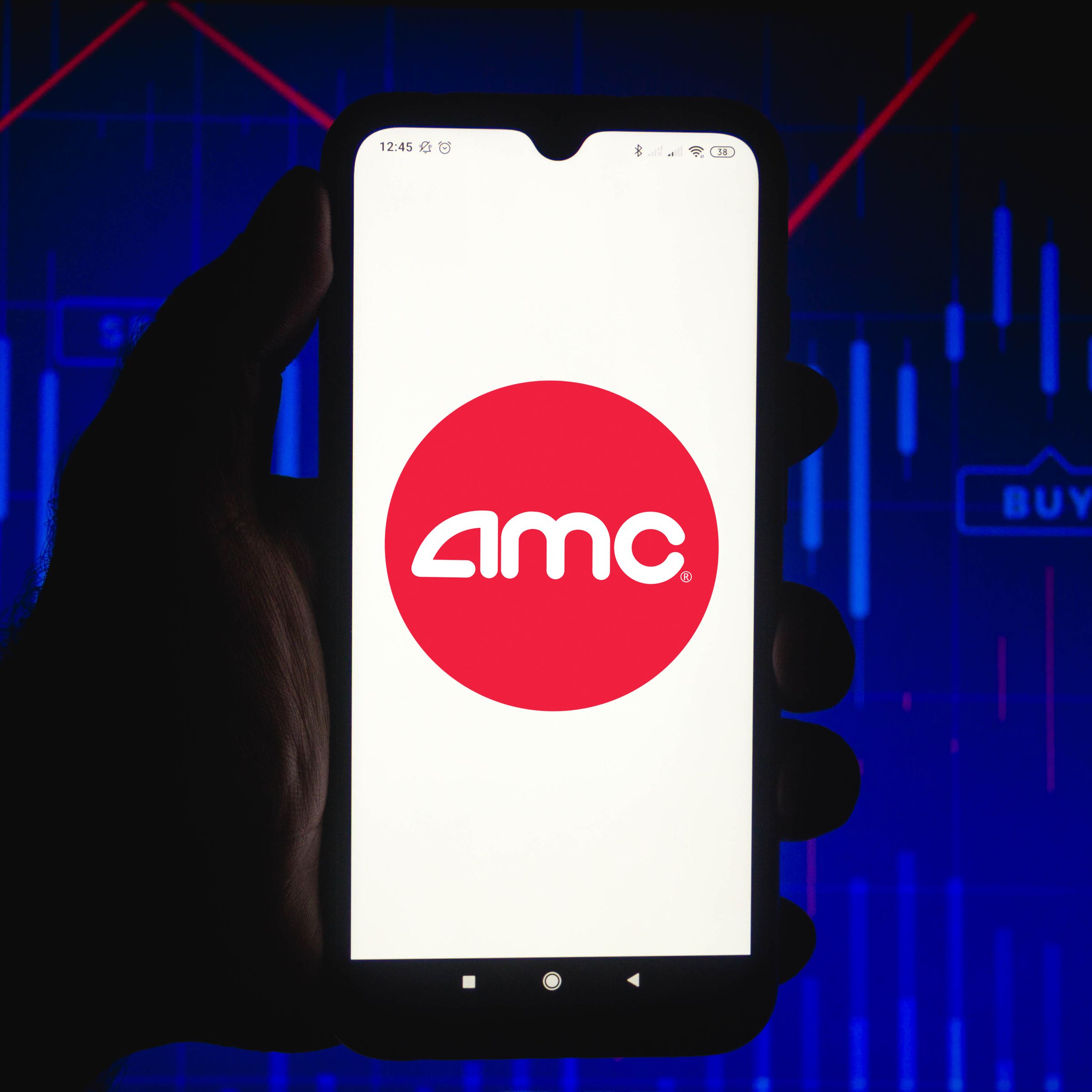 In this photo illustration the AMC Entertainment Holdings...